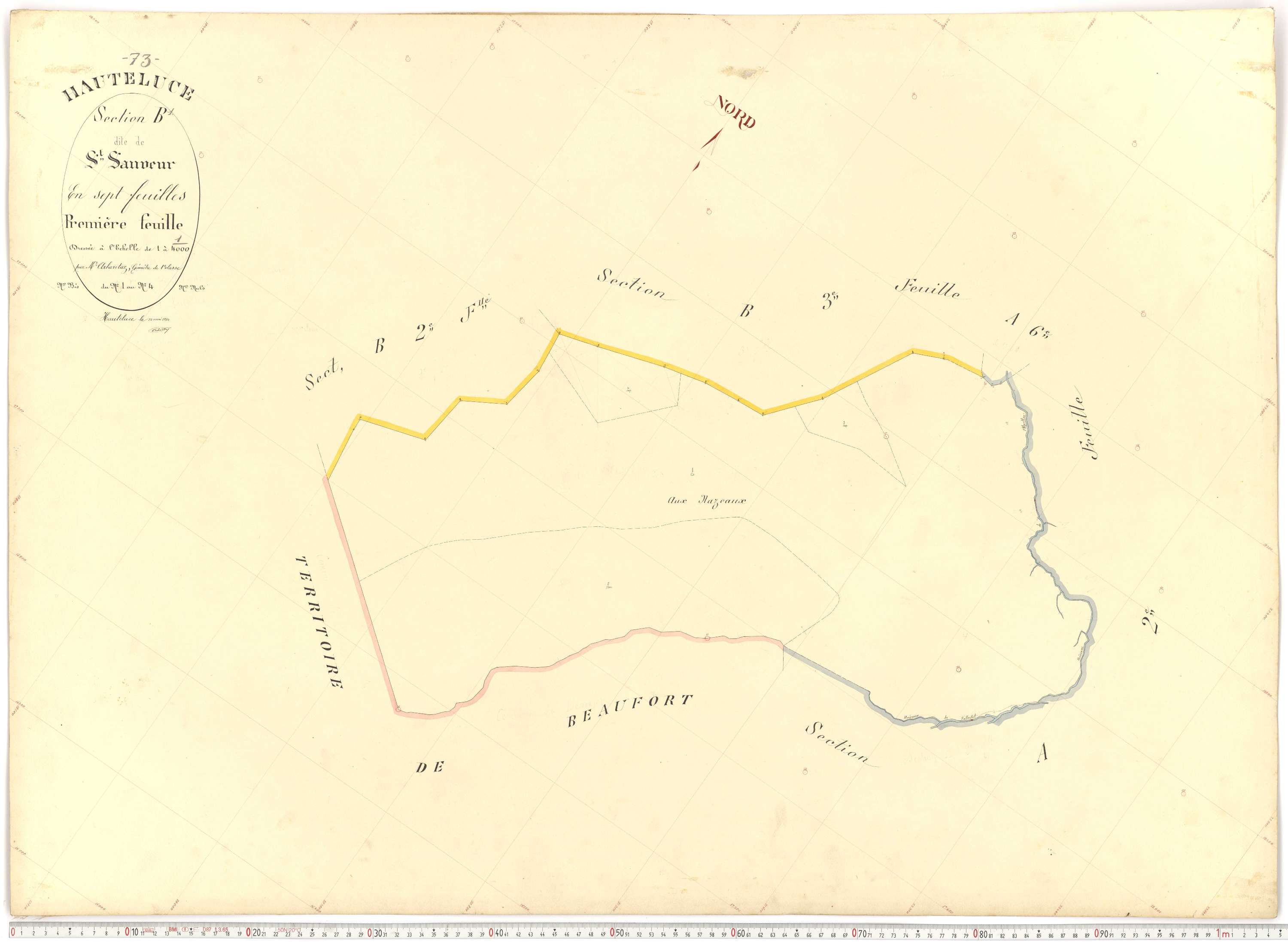 Hauteluce - Plans cadastraux du cadastre rénové.