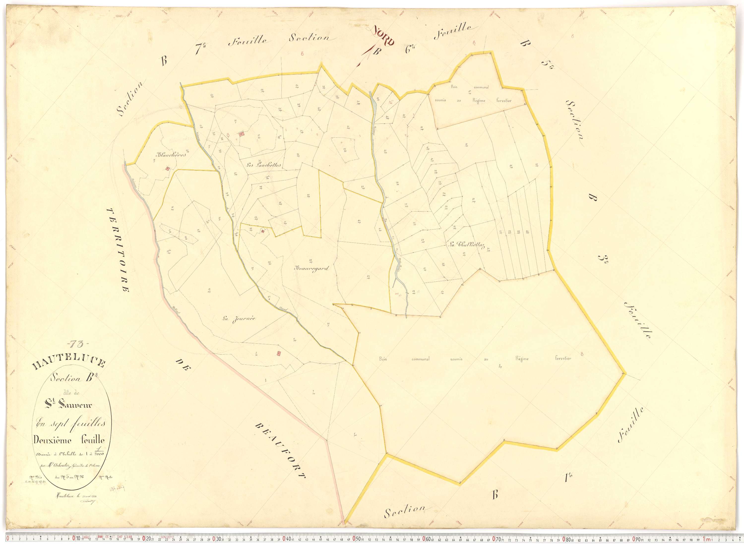 Hauteluce - Plans cadastraux du cadastre rénové.