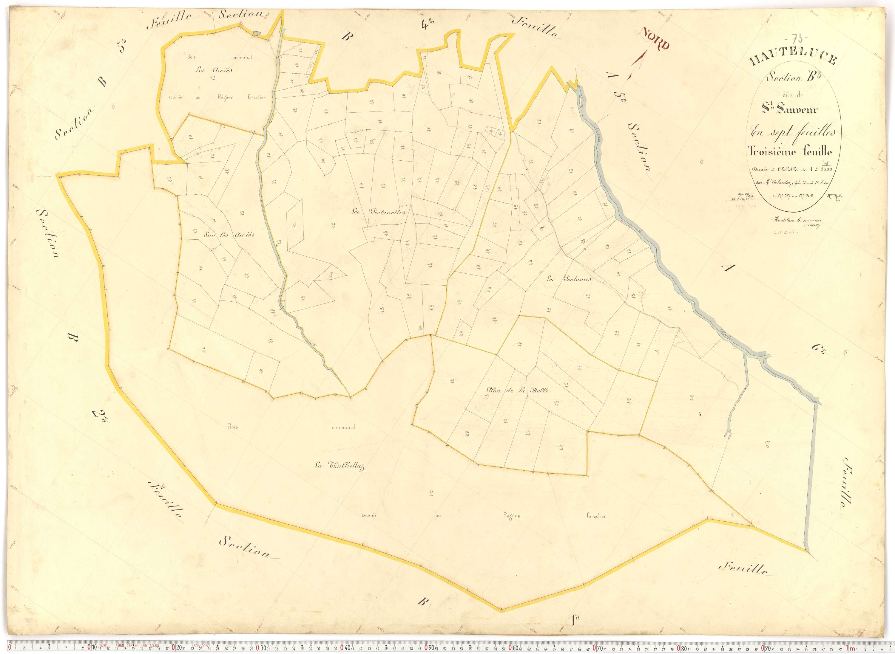 Hauteluce - Plans cadastraux du cadastre rénové.