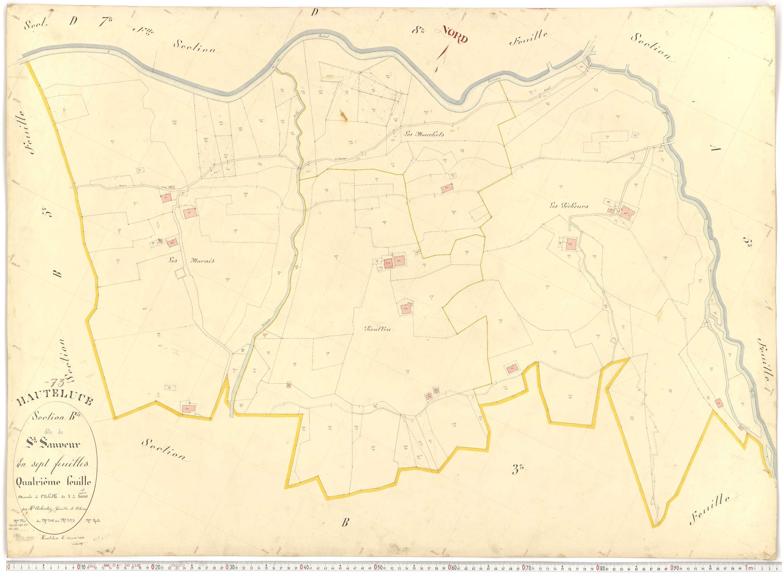 Hauteluce - Plans cadastraux du cadastre rénové.