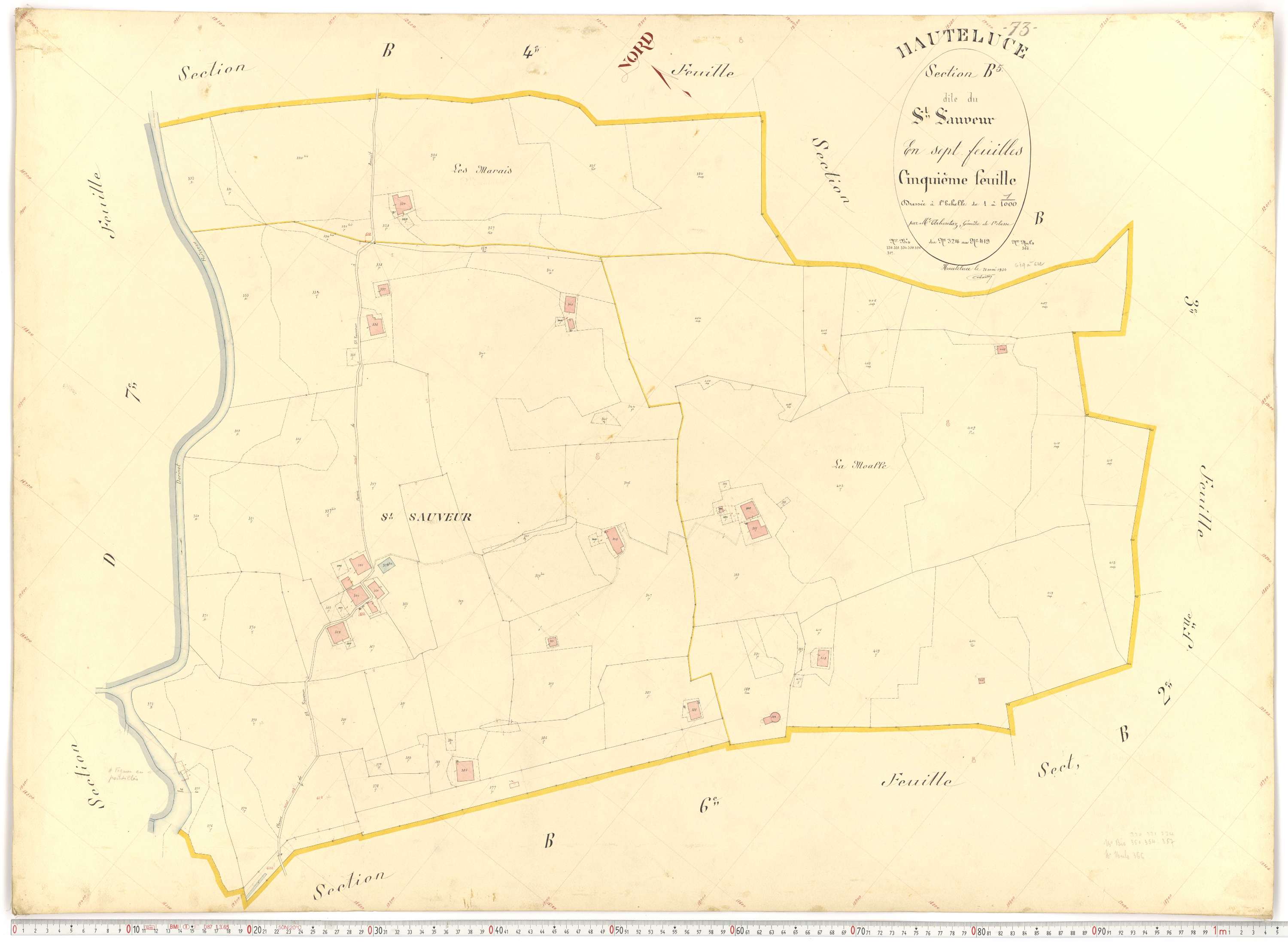 Hauteluce - Plans cadastraux du cadastre rénové.