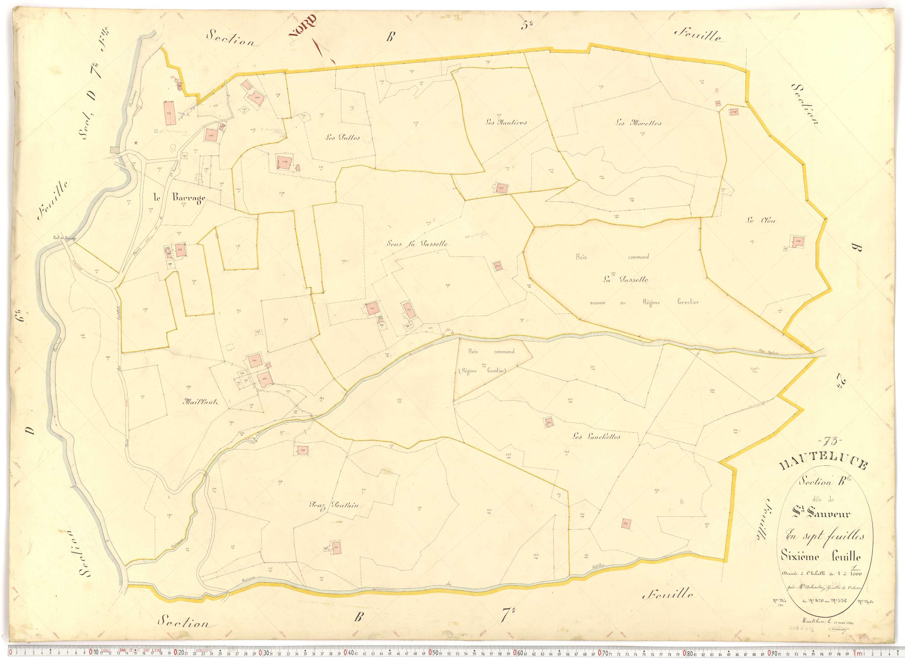 Hauteluce - Plans cadastraux du cadastre rénové.