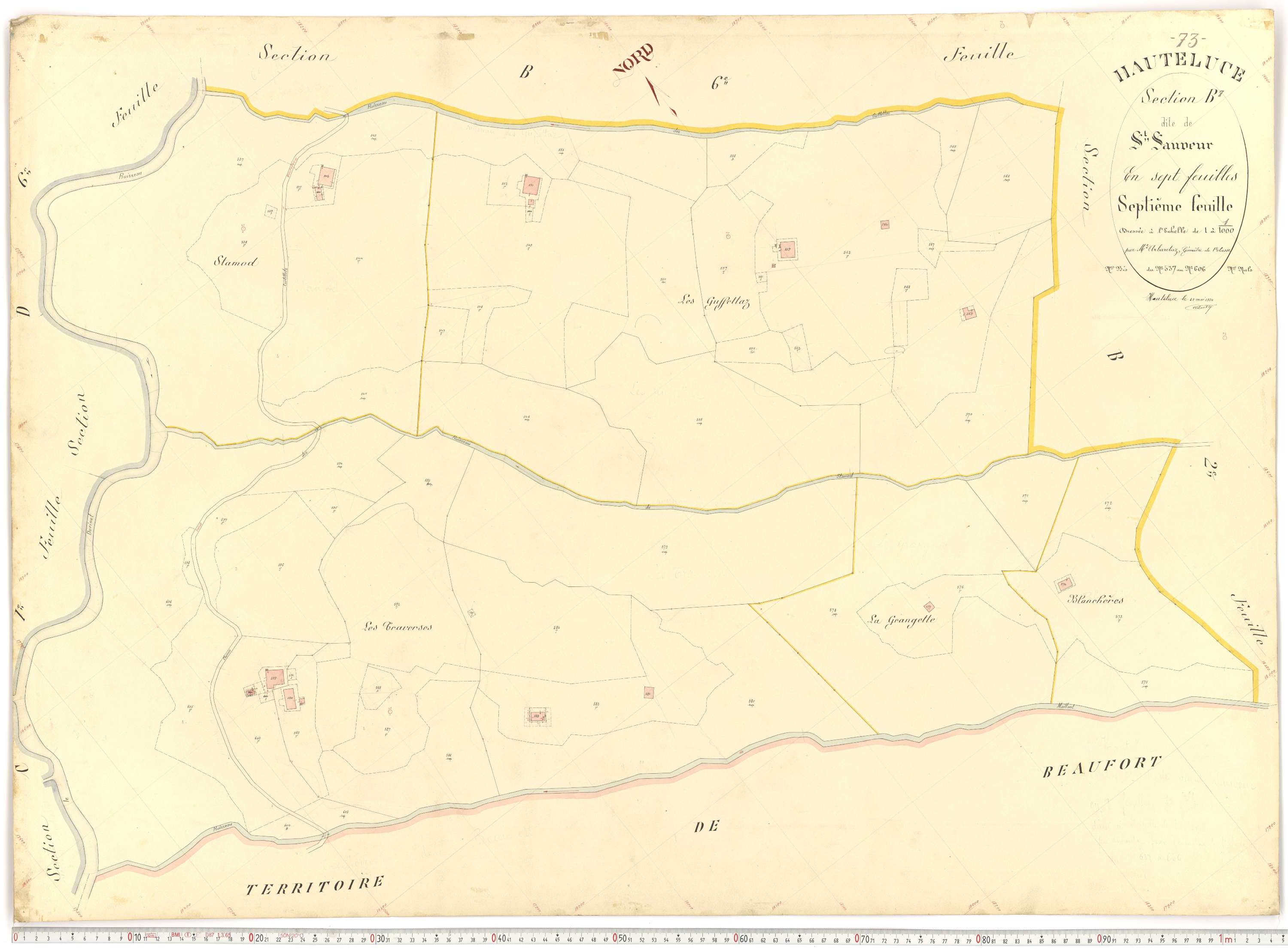 Hauteluce - Plans cadastraux du cadastre rénové.