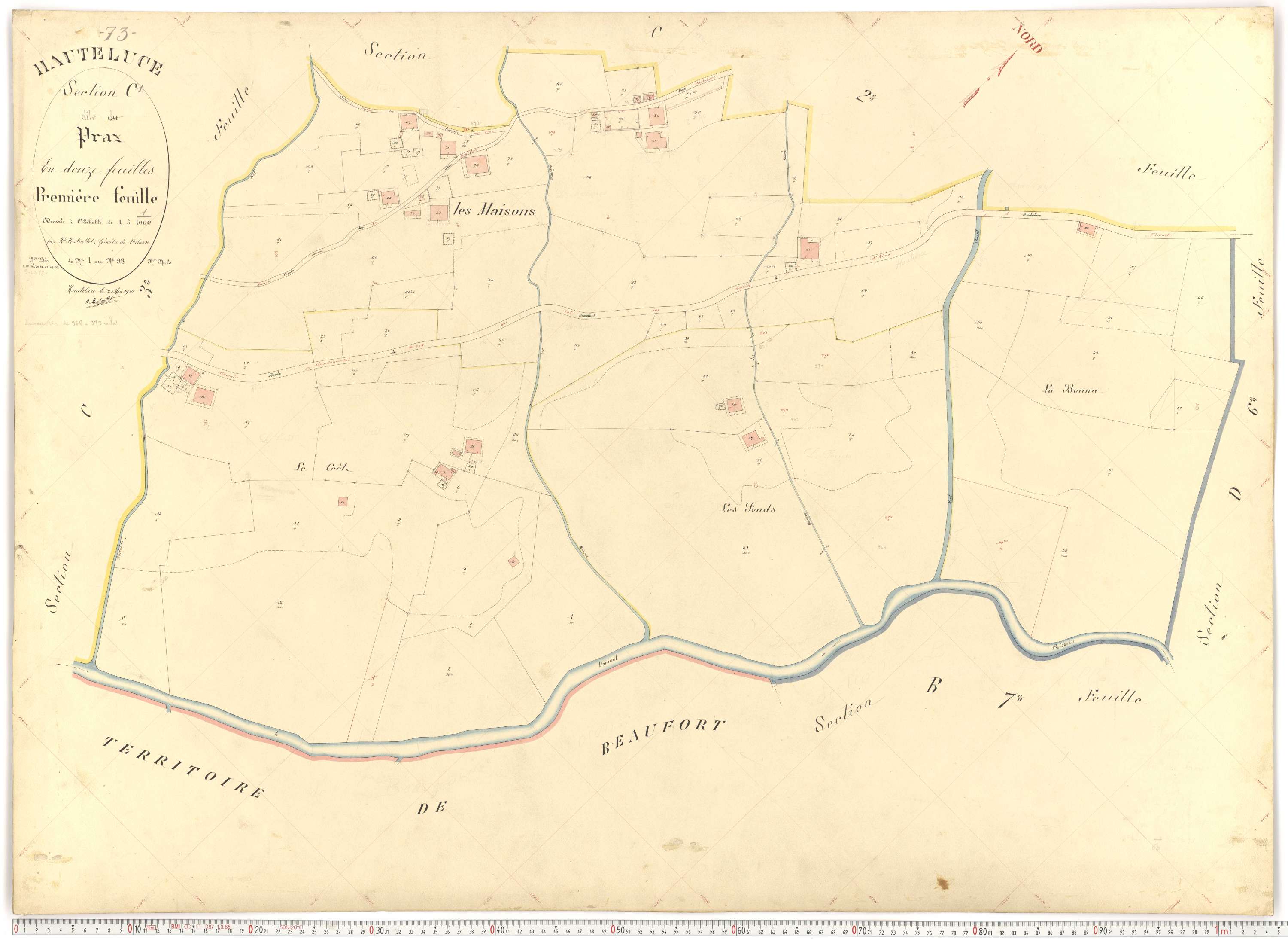 Hauteluce - Plans cadastraux du cadastre rénové.