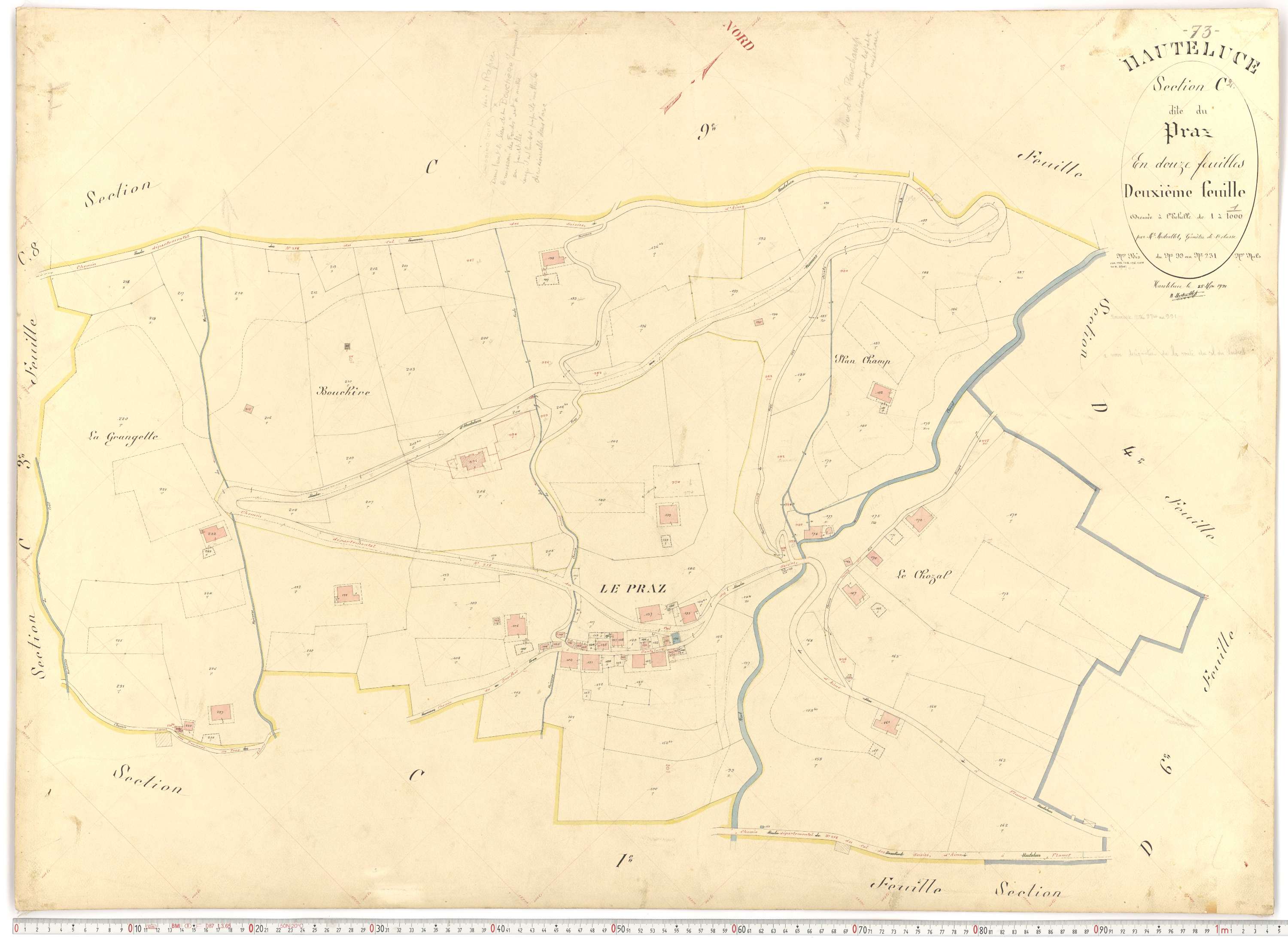 Hauteluce - Plans cadastraux du cadastre rénové.
