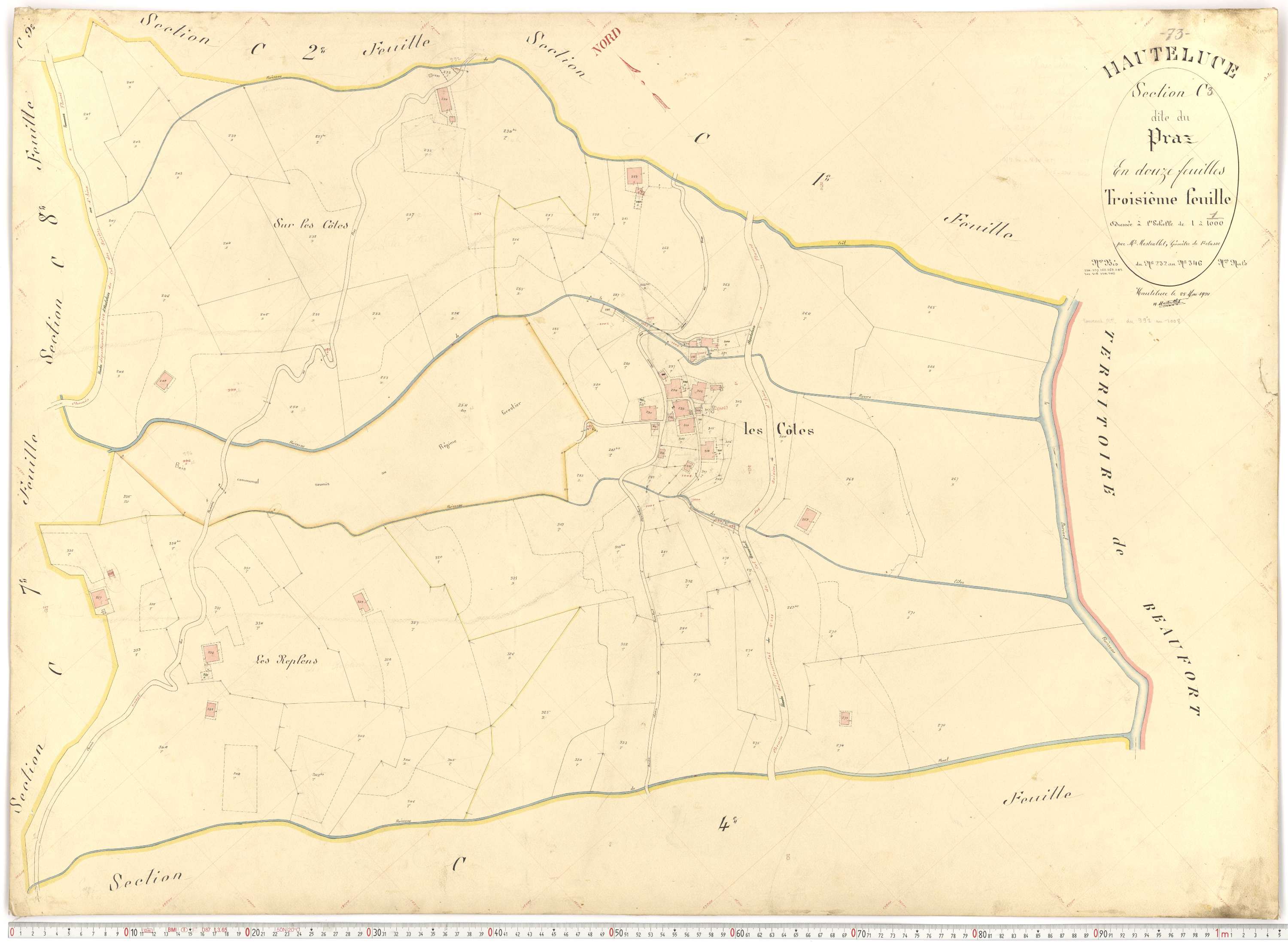 Hauteluce - Plans cadastraux du cadastre rénové.