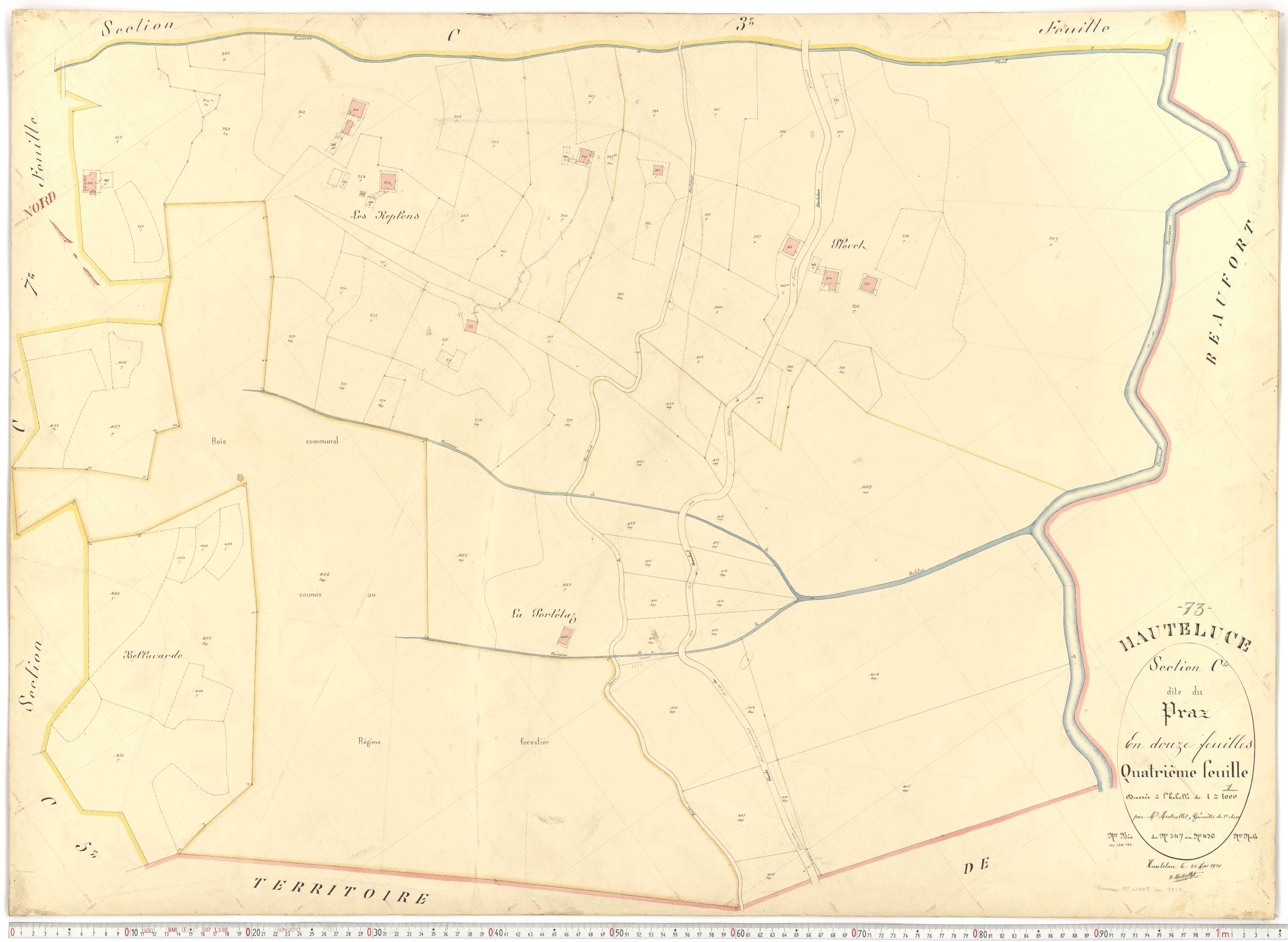 Hauteluce - Plans cadastraux du cadastre rénové.
