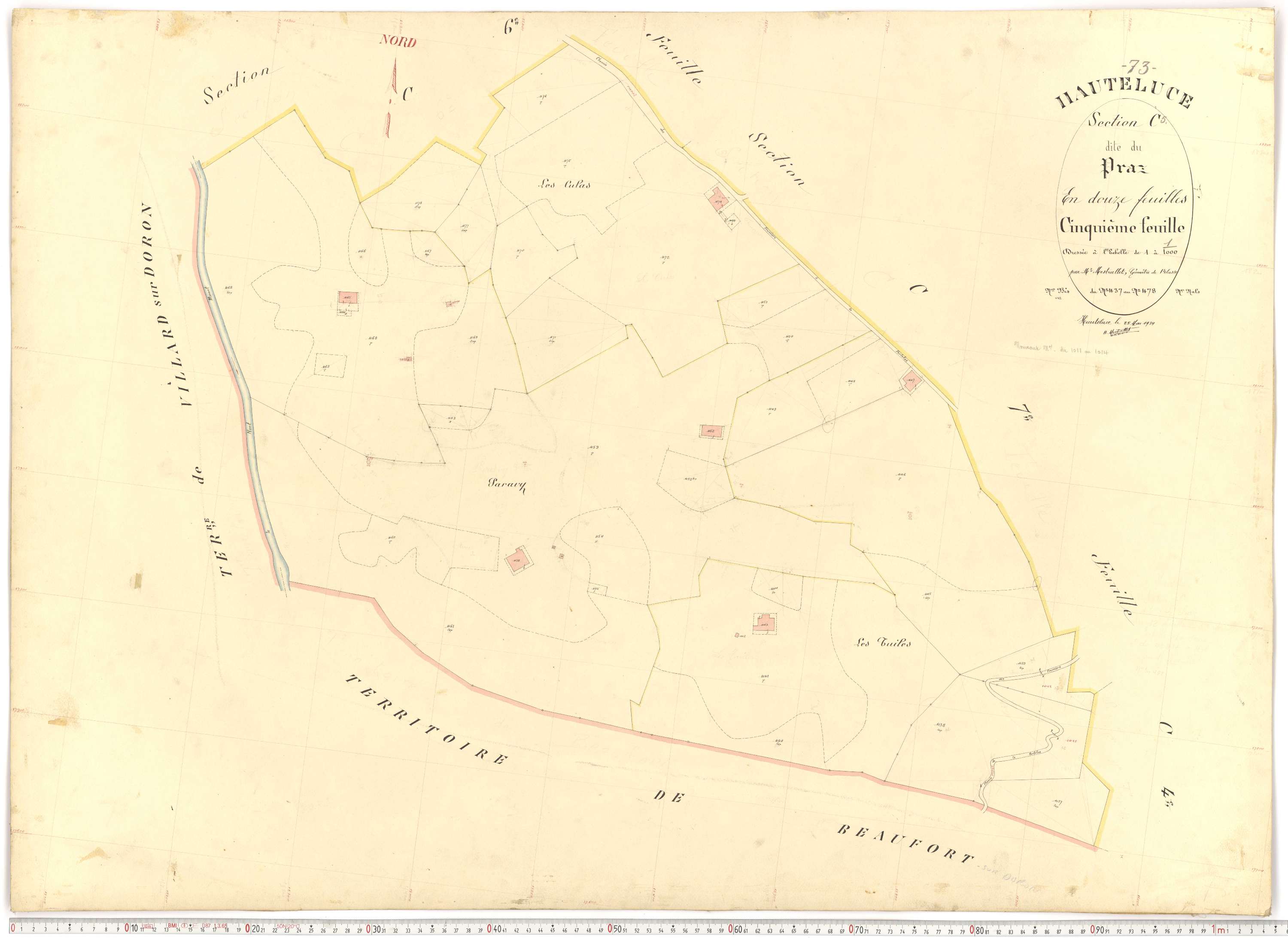 Hauteluce - Plans cadastraux du cadastre rénové.