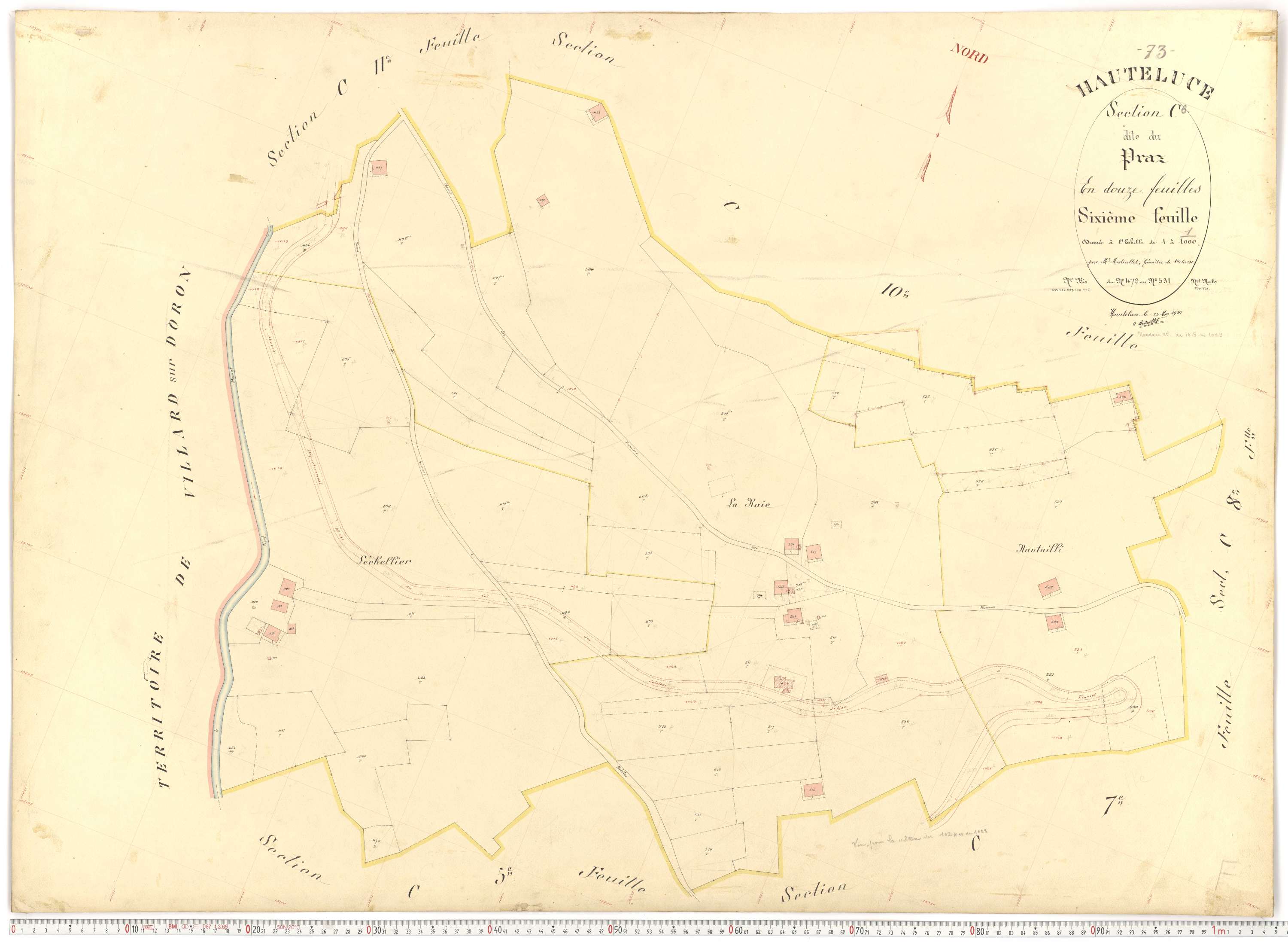 Hauteluce - Plans cadastraux du cadastre rénové.