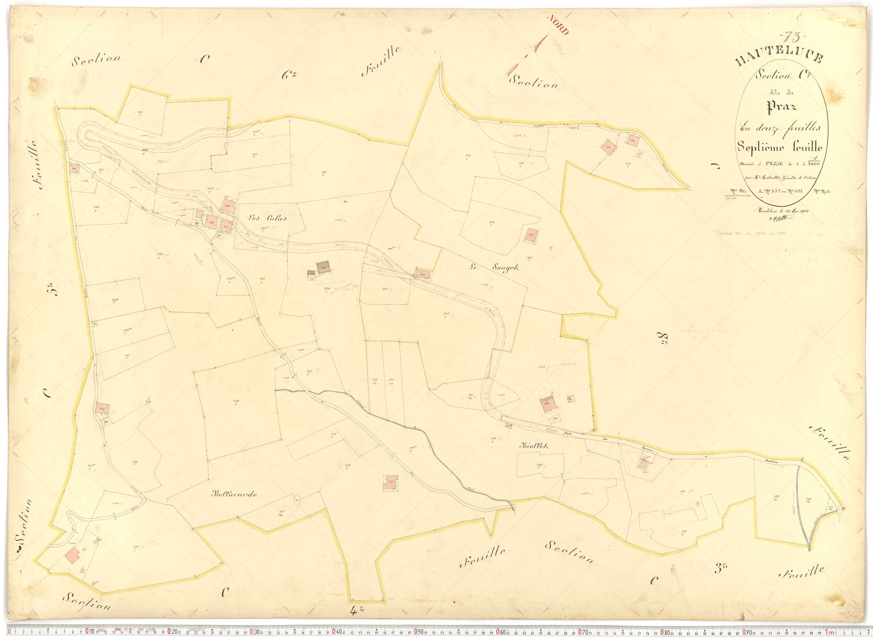 Hauteluce - Plans cadastraux du cadastre rénové.