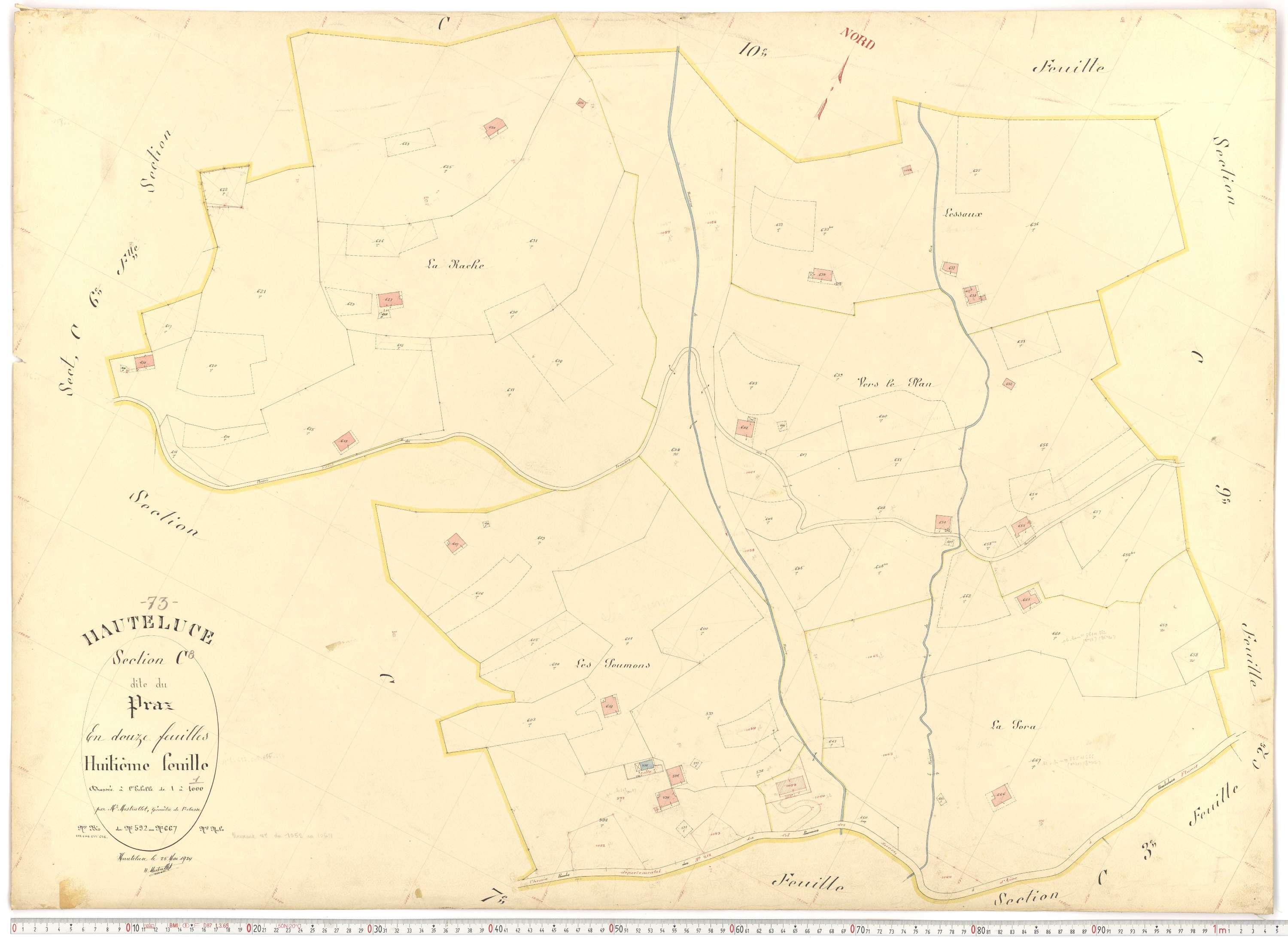 Hauteluce - Plans cadastraux du cadastre rénové.