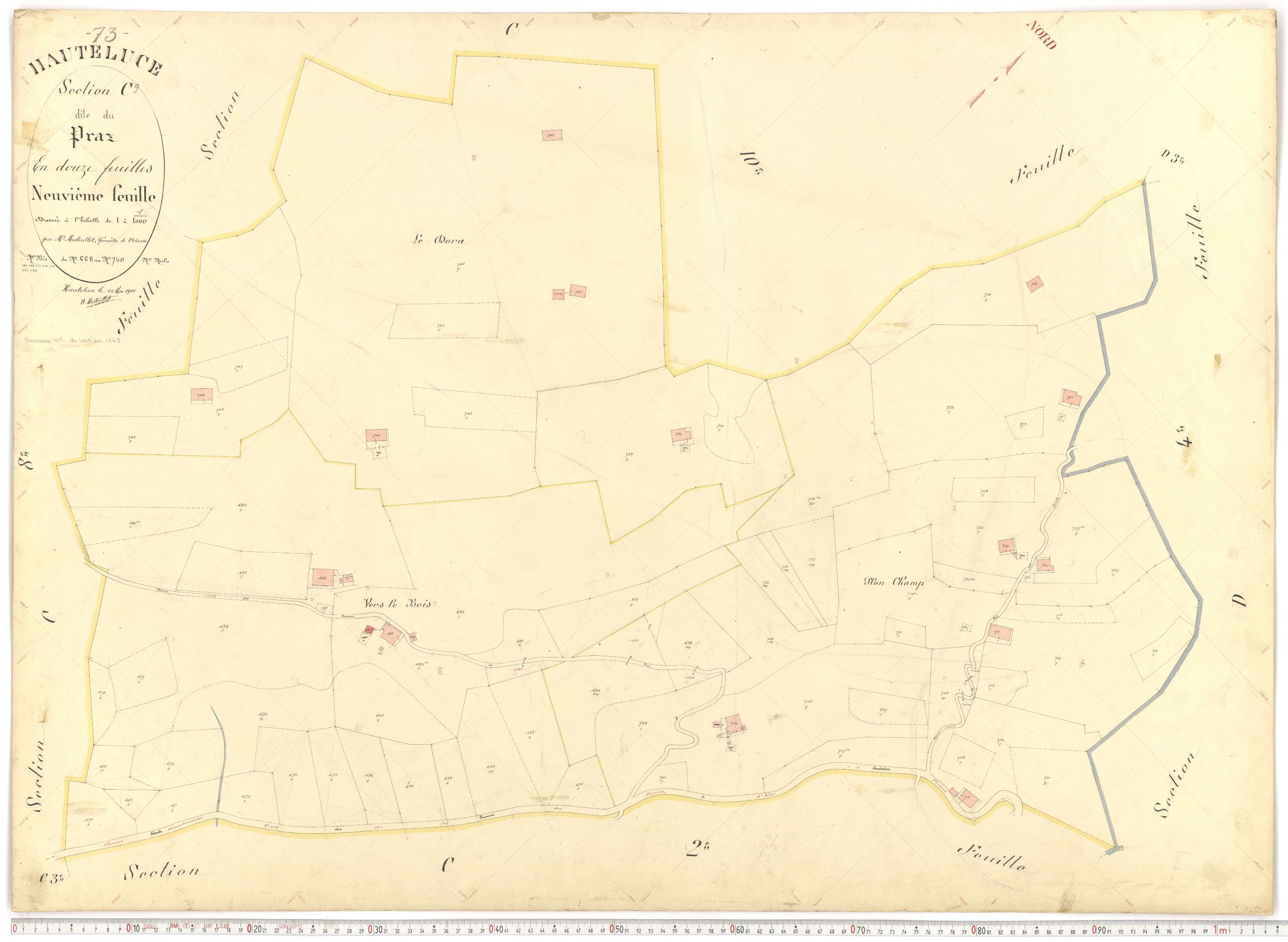 Hauteluce - Plans cadastraux du cadastre rénové.