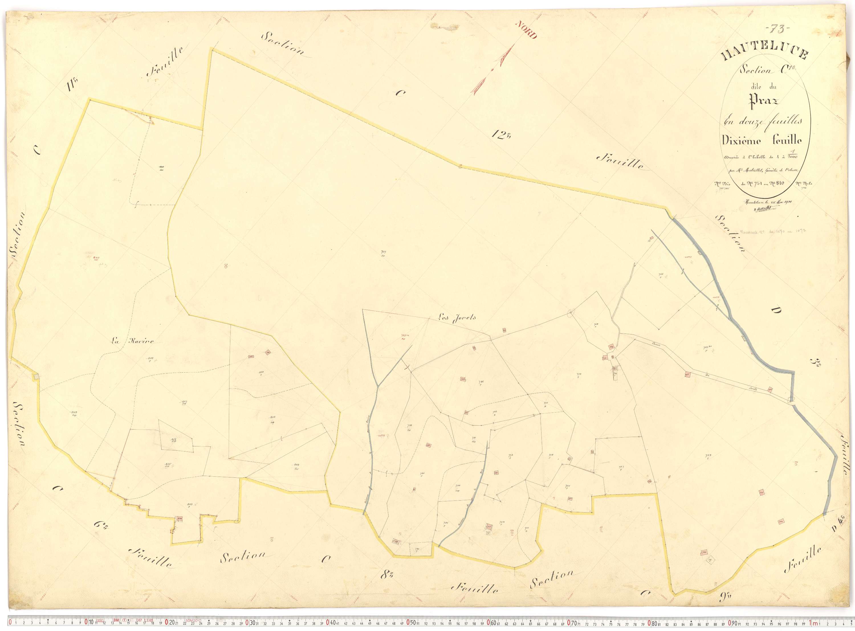 Hauteluce - Plans cadastraux du cadastre rénové.
