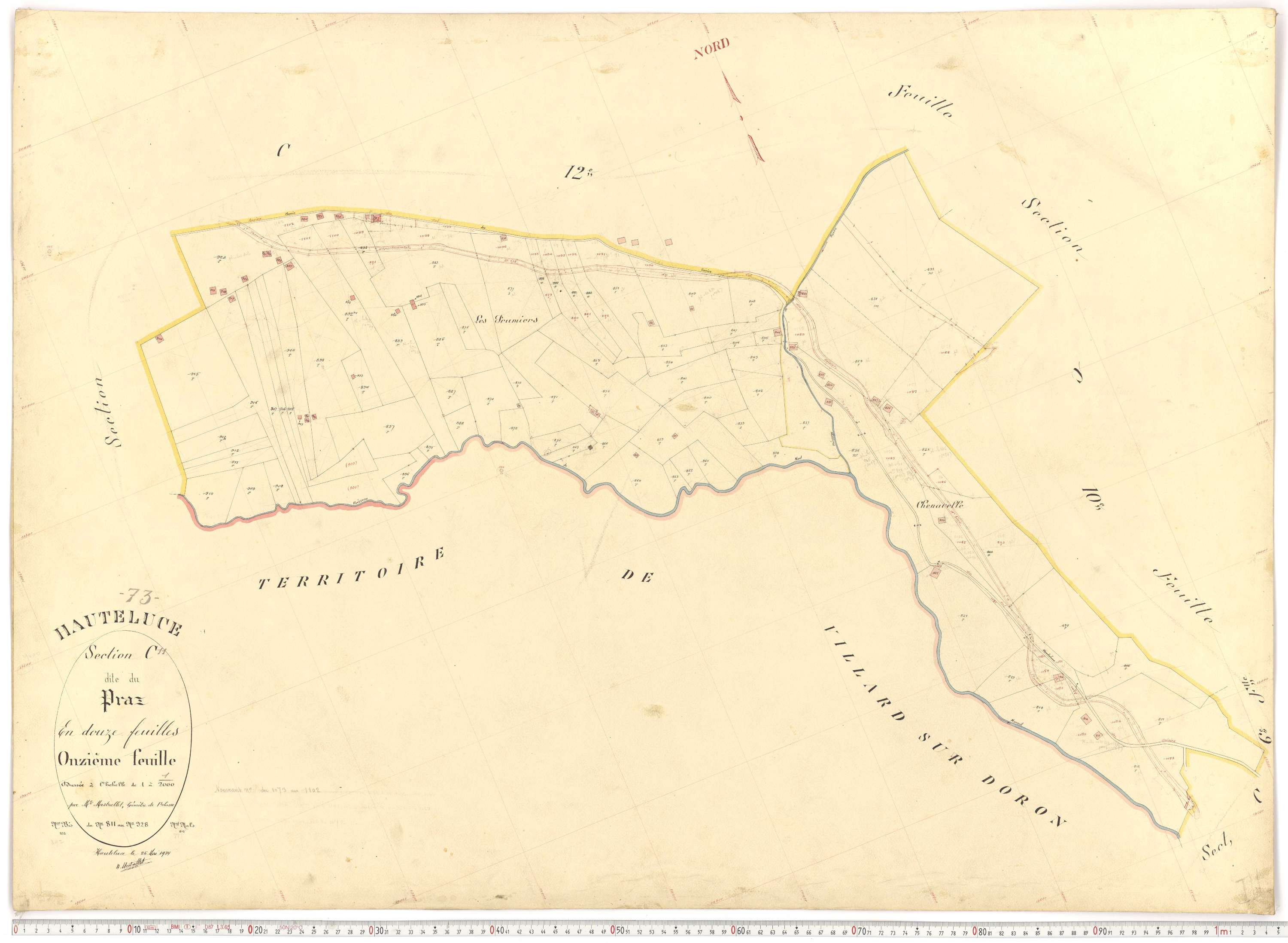 Hauteluce - Plans cadastraux du cadastre rénové.