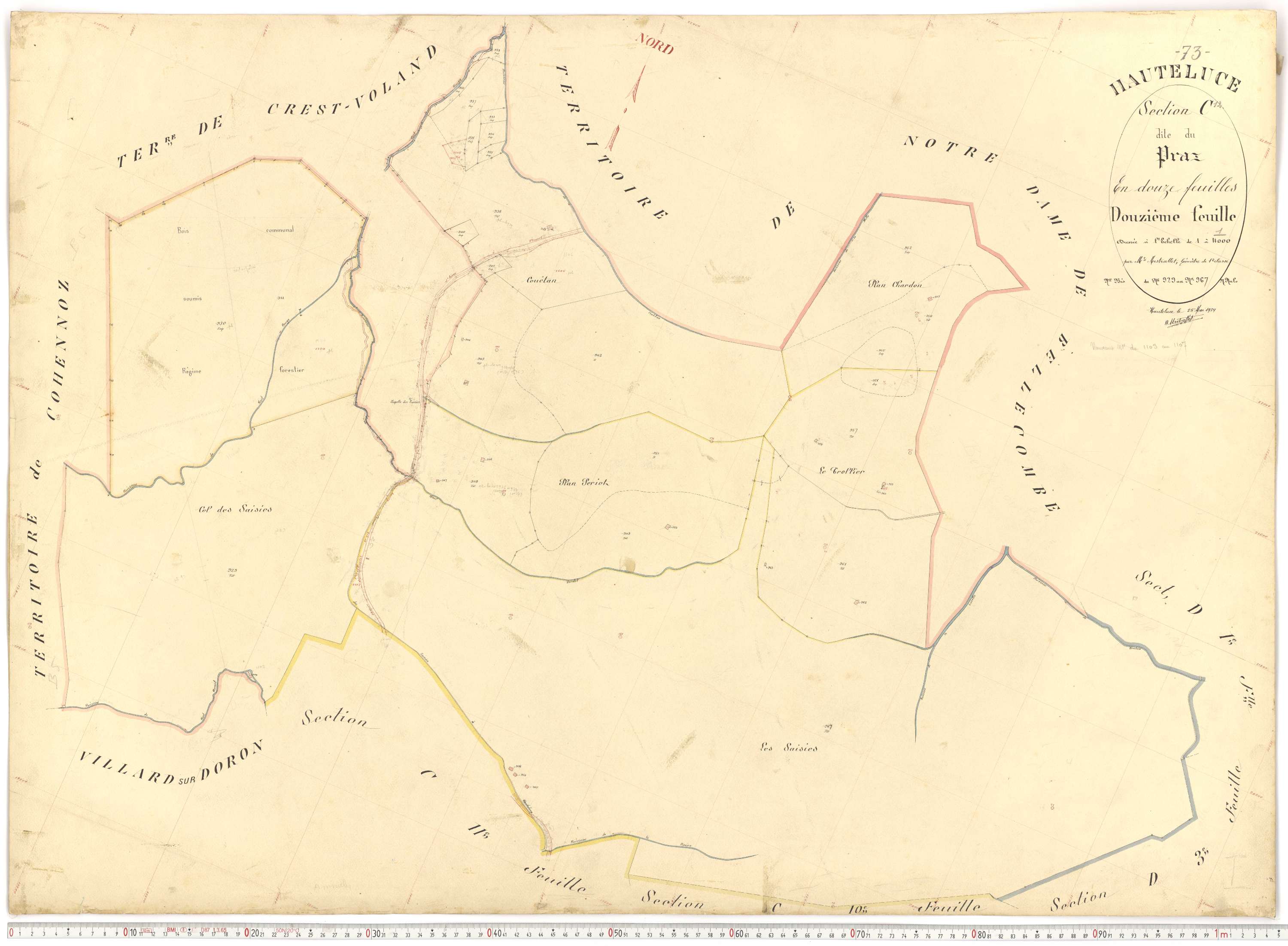 Hauteluce - Plans cadastraux du cadastre rénové.