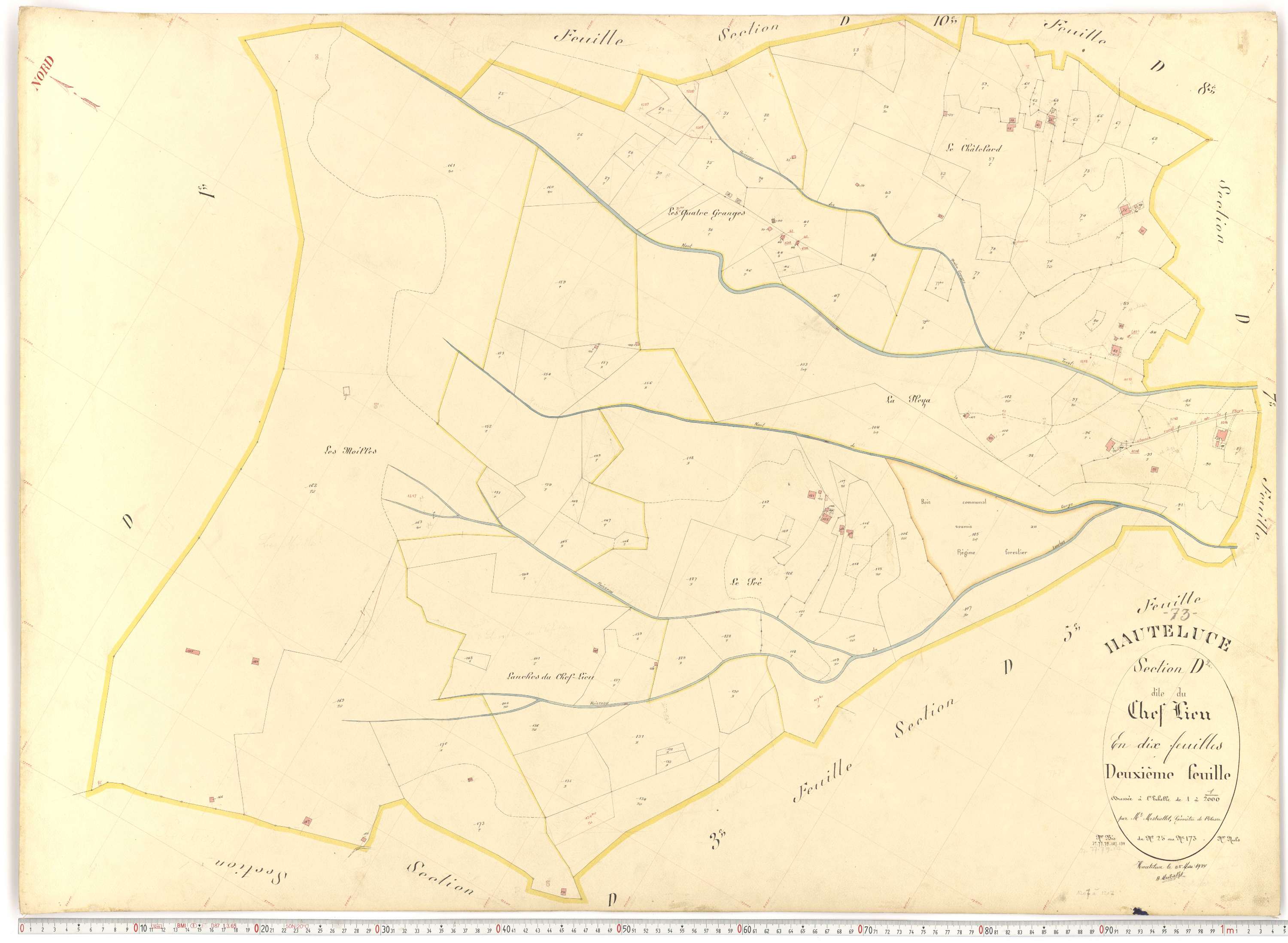 Hauteluce - Plans cadastraux du cadastre rénové.
