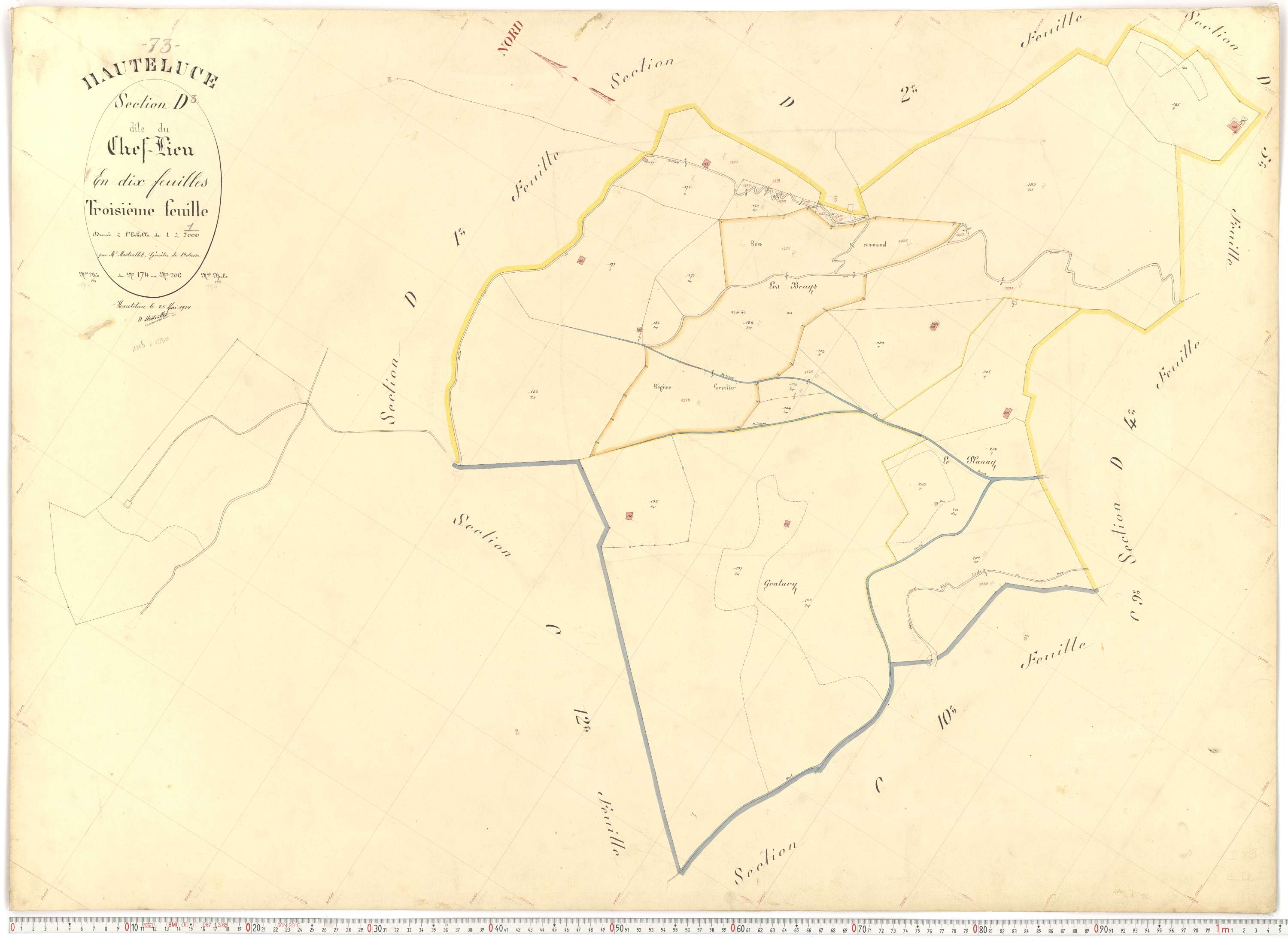 Hauteluce - Plans cadastraux du cadastre rénové.