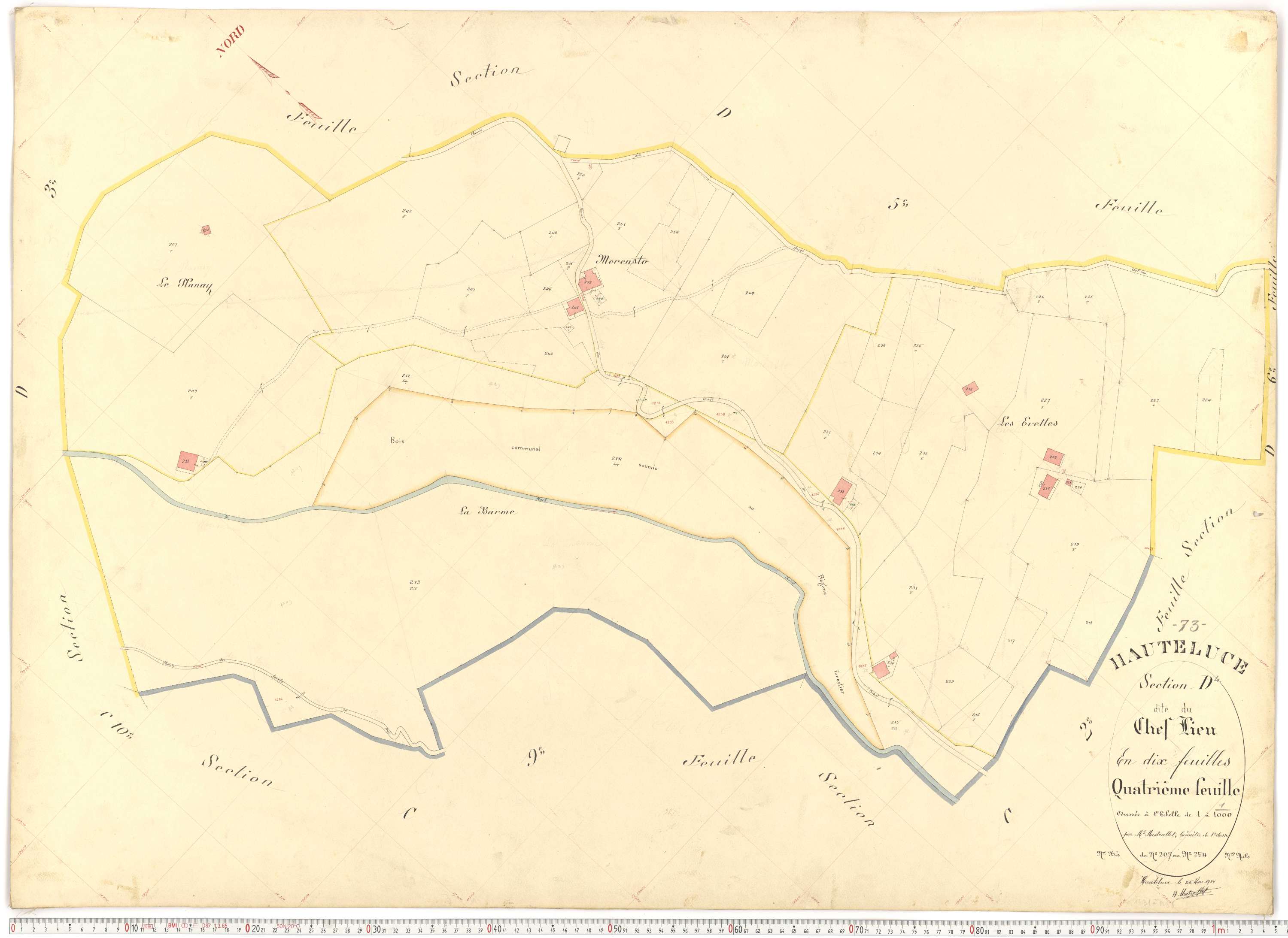 Hauteluce - Plans cadastraux du cadastre rénové.