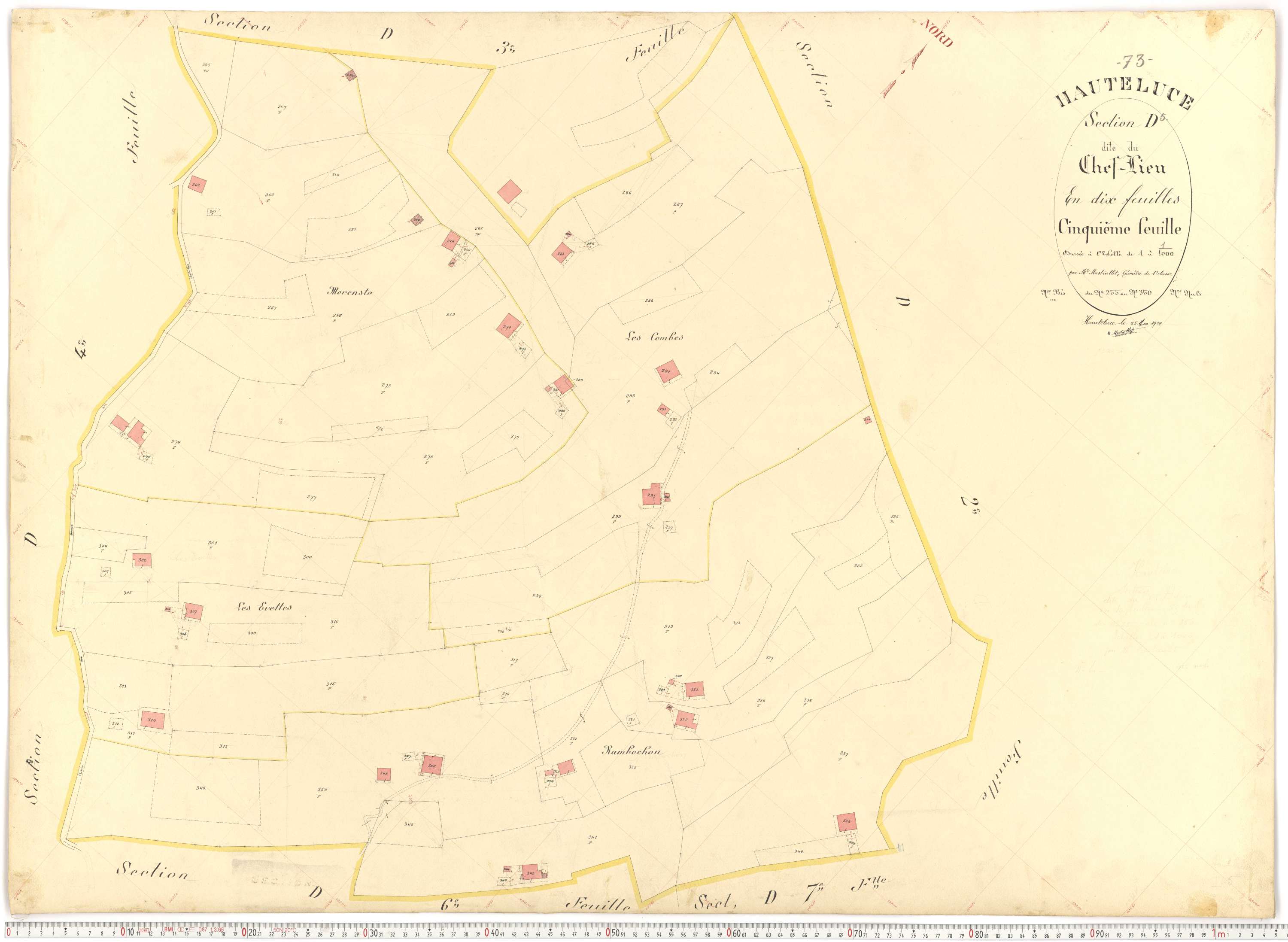 Hauteluce - Plans cadastraux du cadastre rénové.