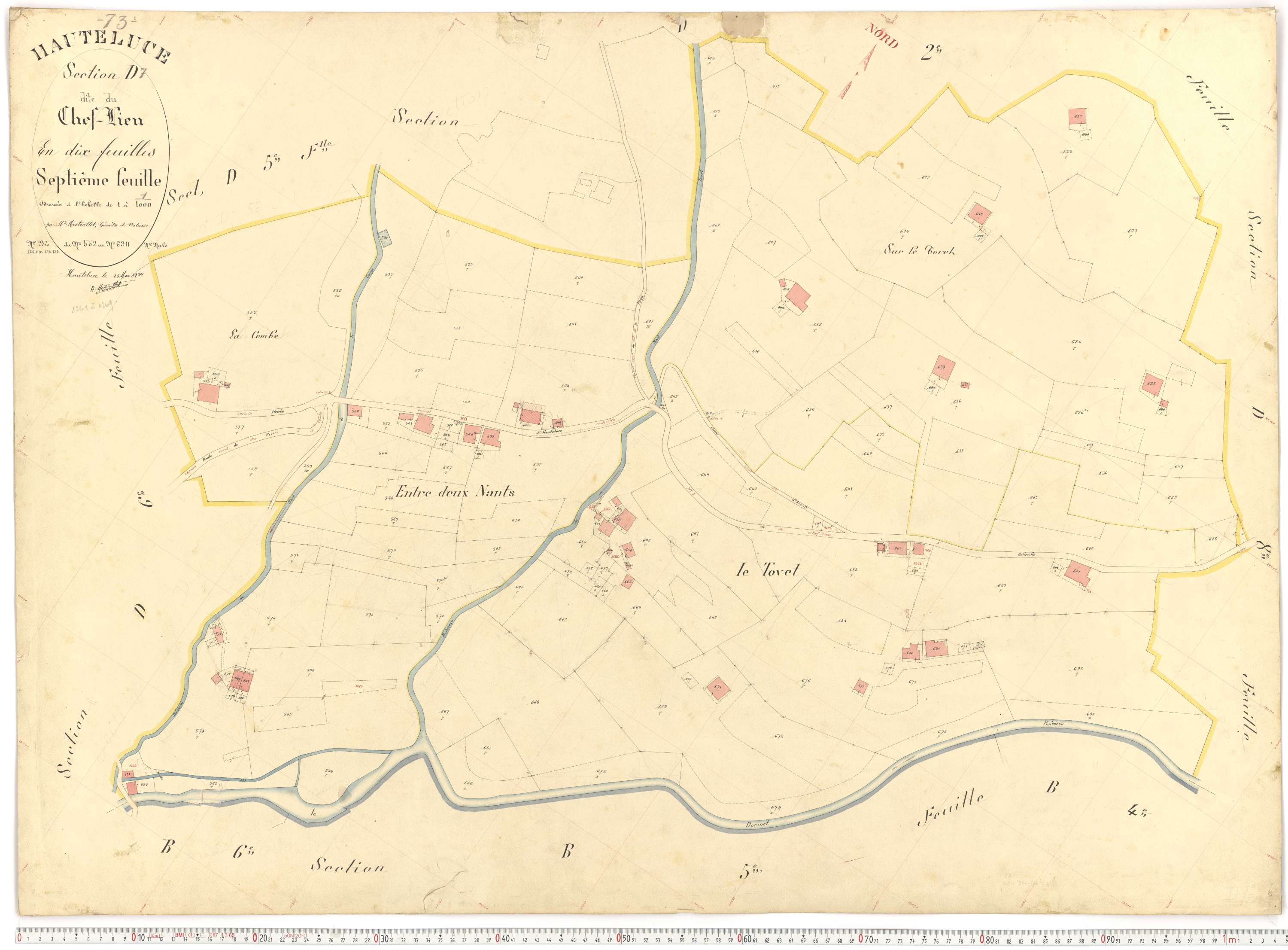 Hauteluce - Plans cadastraux du cadastre rénové.