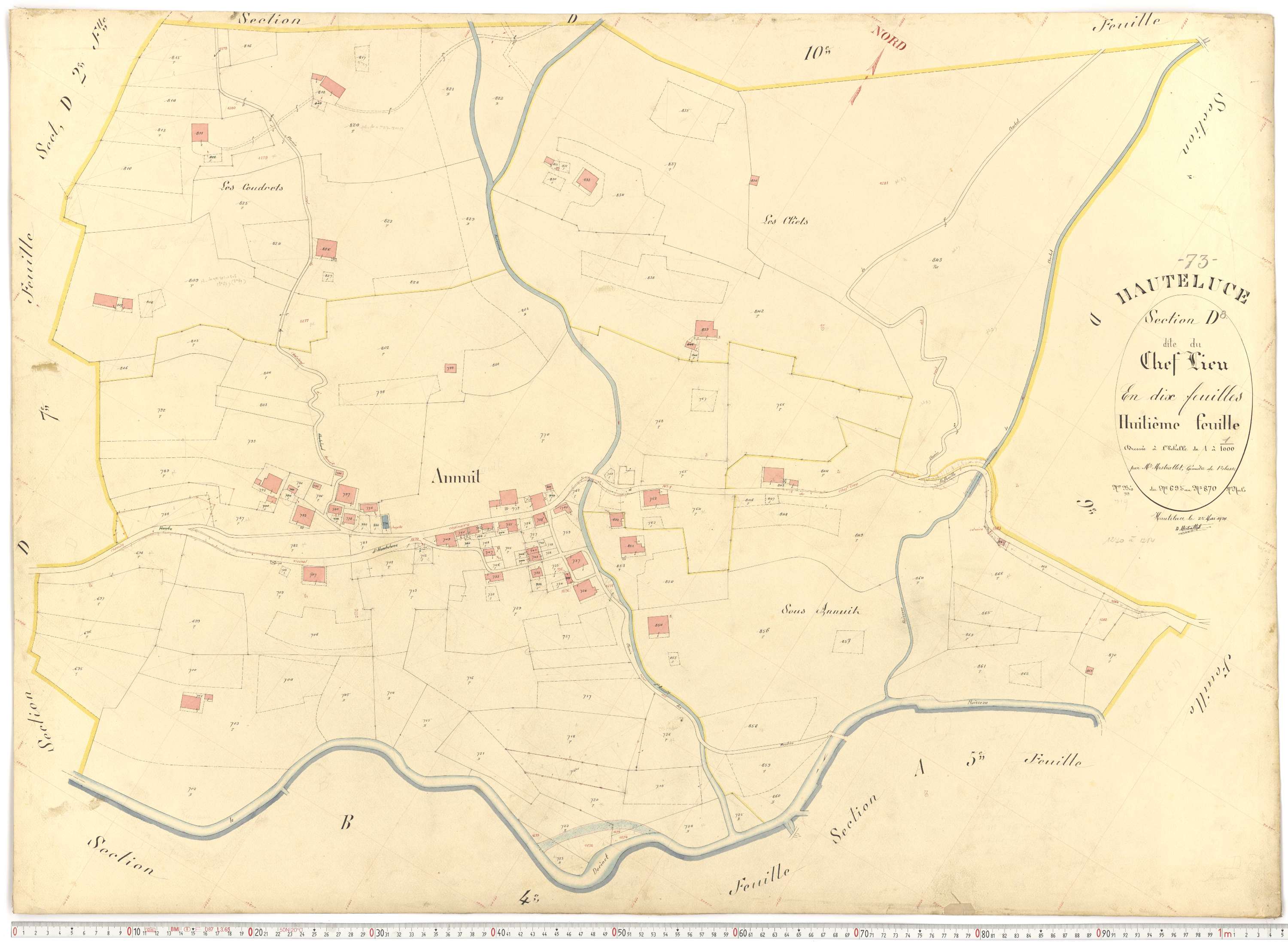 Hauteluce - Plans cadastraux du cadastre rénové.