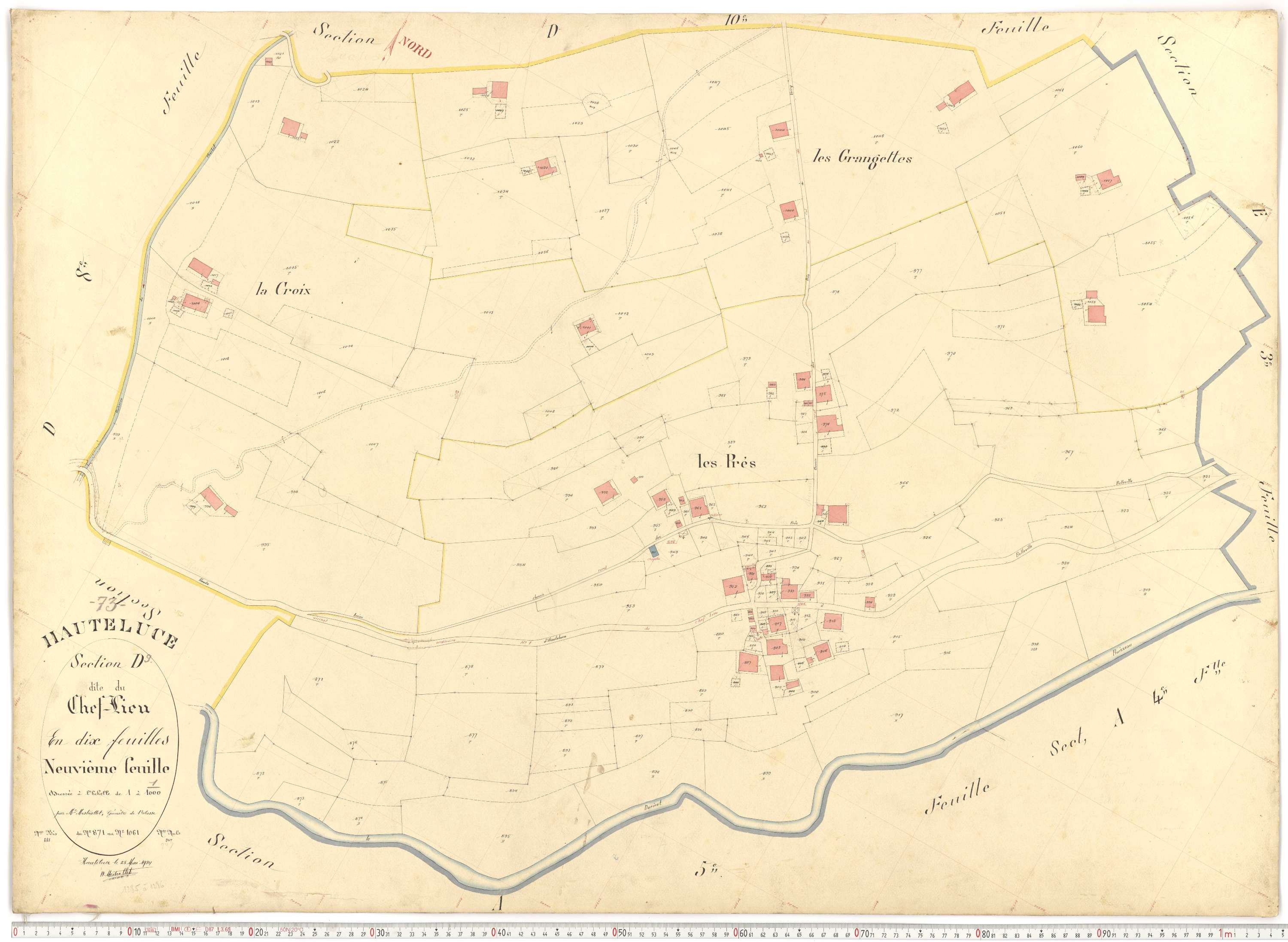 Hauteluce - Plans cadastraux du cadastre rénové.