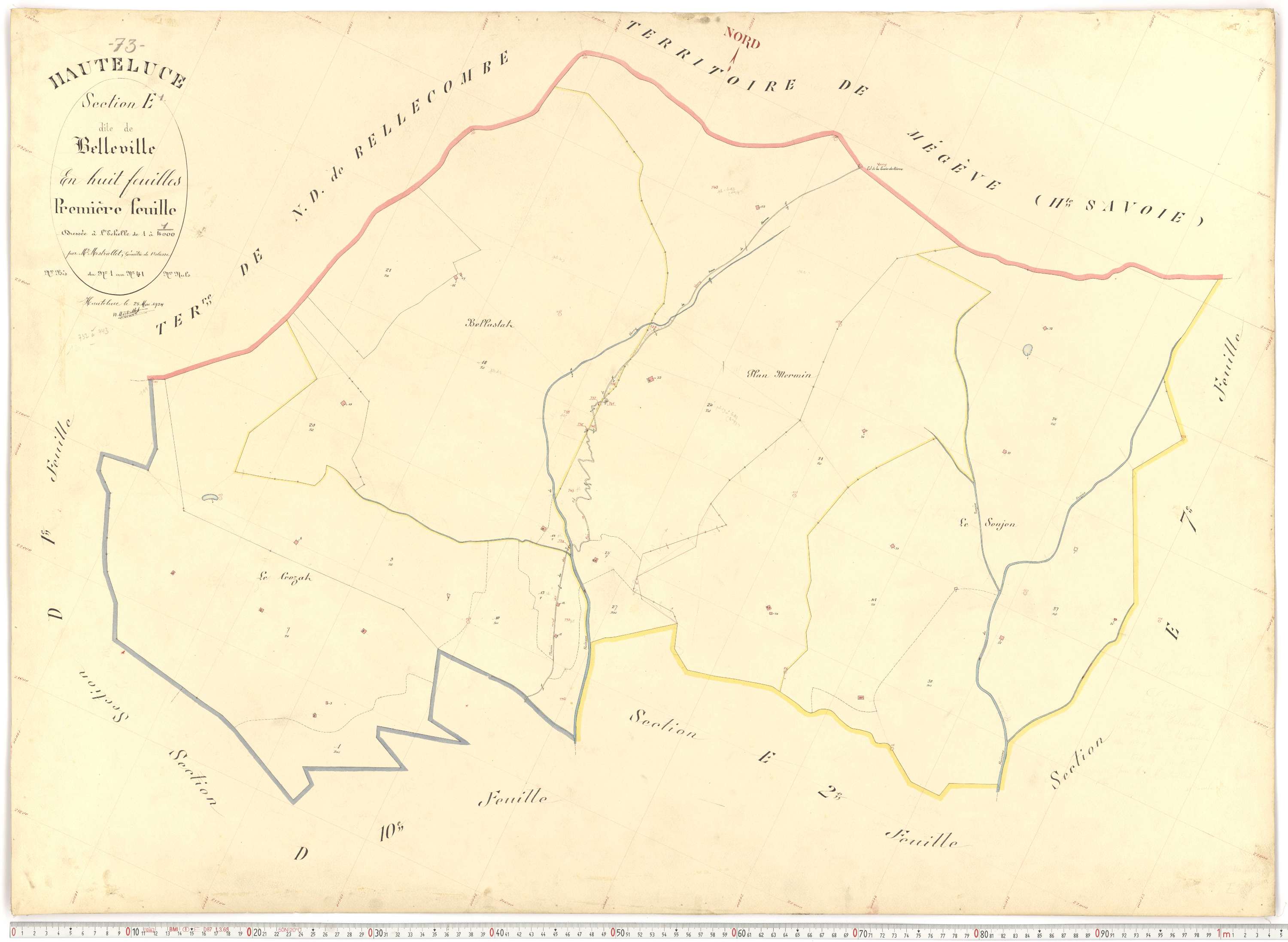 Hauteluce - Plans cadastraux du cadastre rénové.