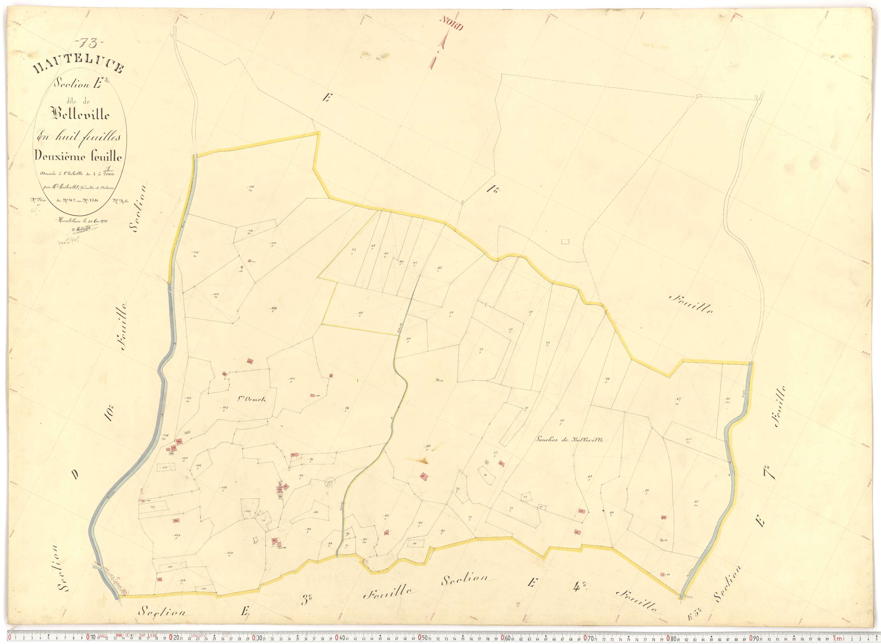Hauteluce - Plans cadastraux du cadastre rénové.