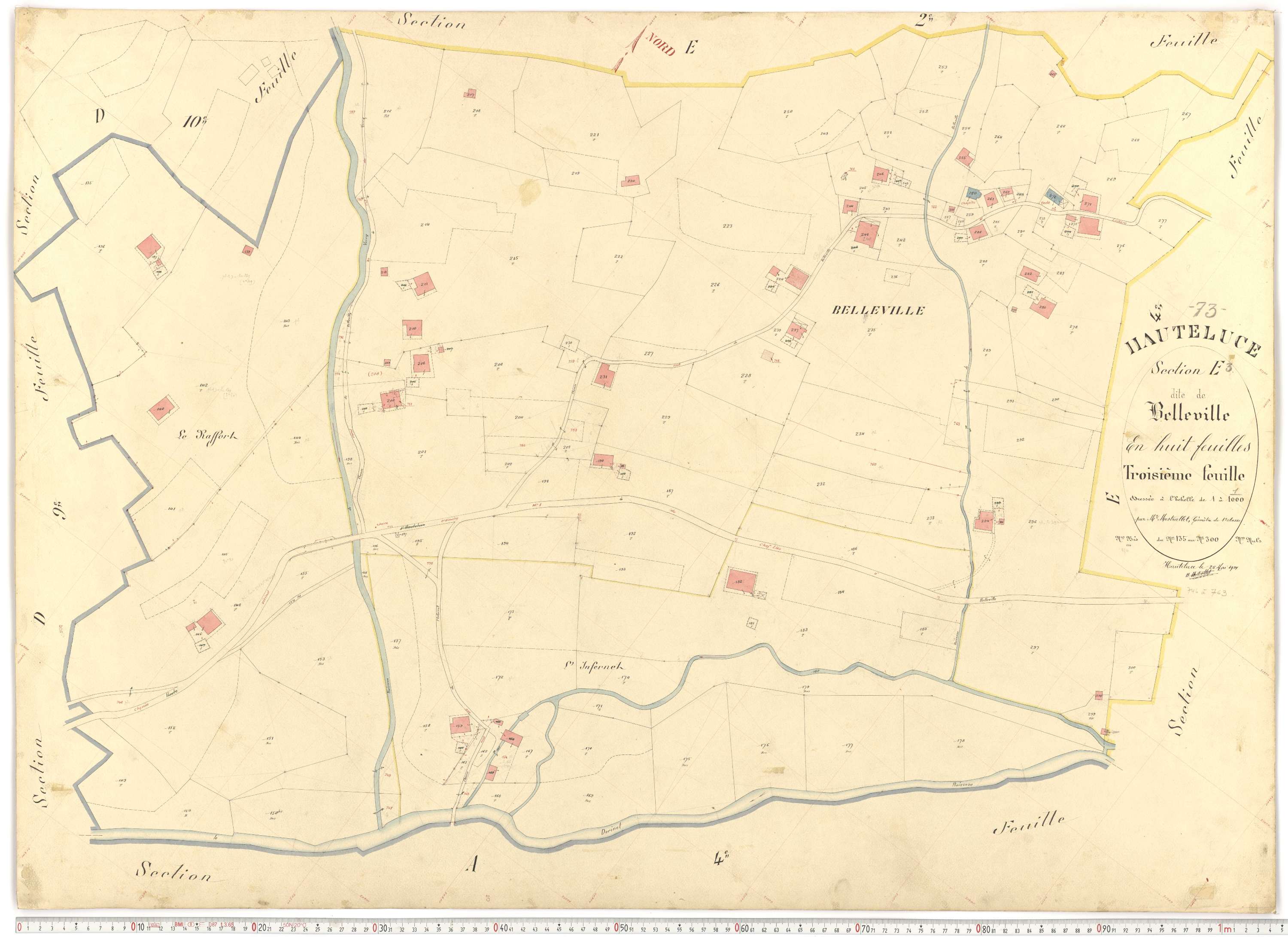 Hauteluce - Plans cadastraux du cadastre rénové.