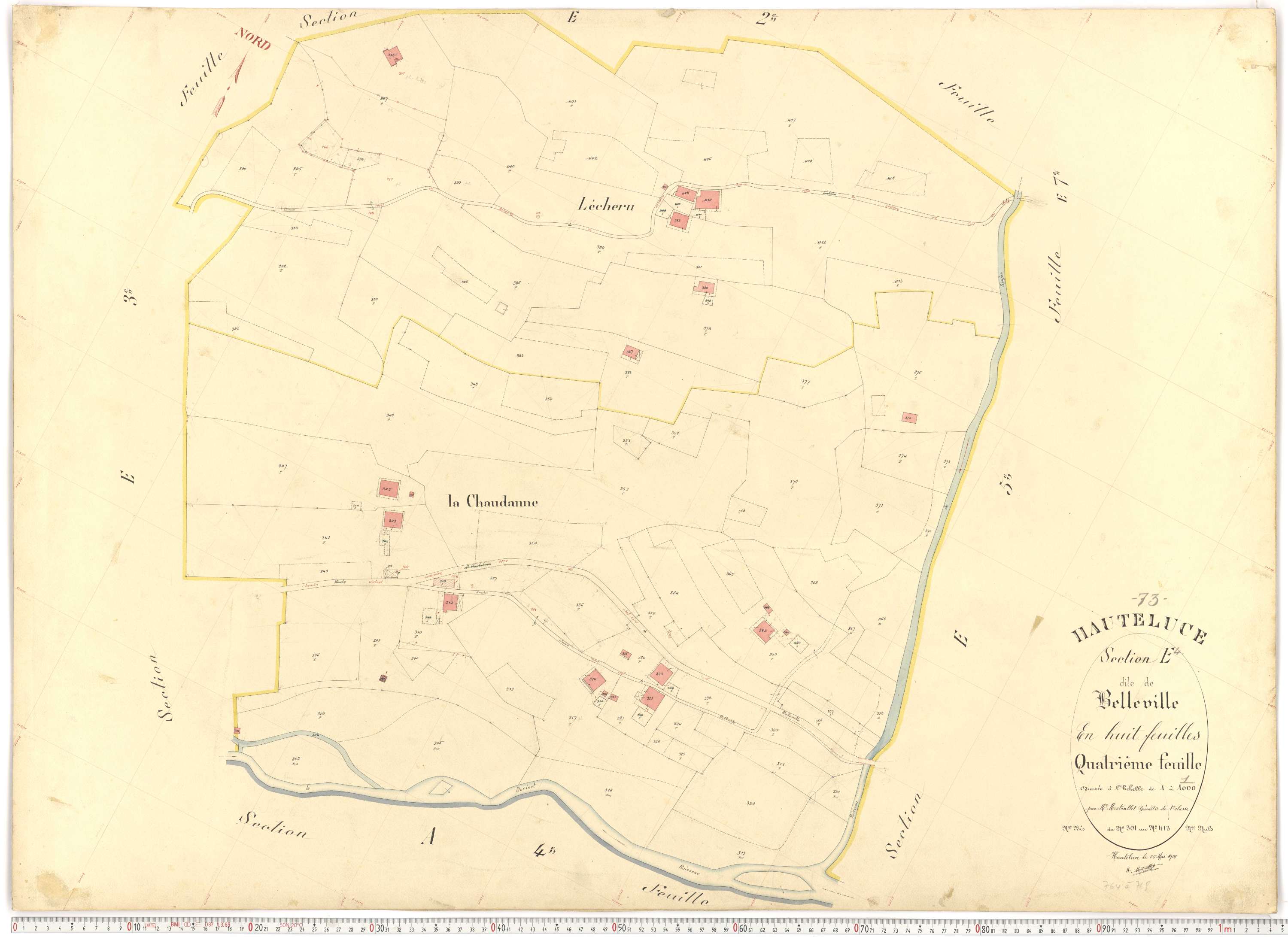 Hauteluce - Plans cadastraux du cadastre rénové.