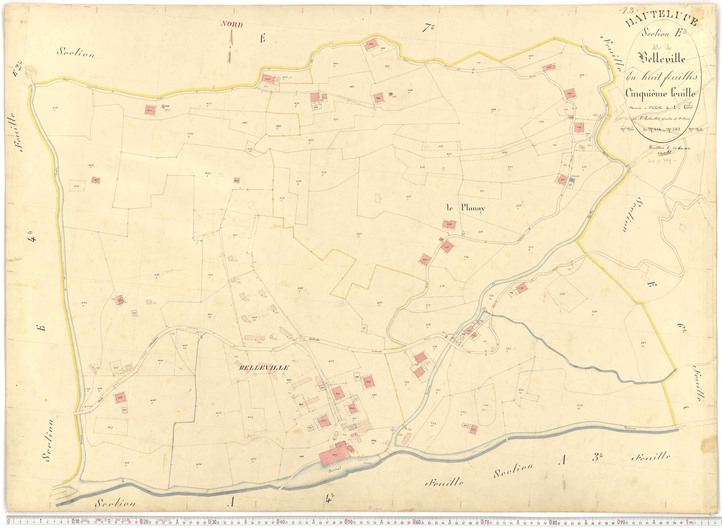 Hauteluce - Plans cadastraux du cadastre rénové.