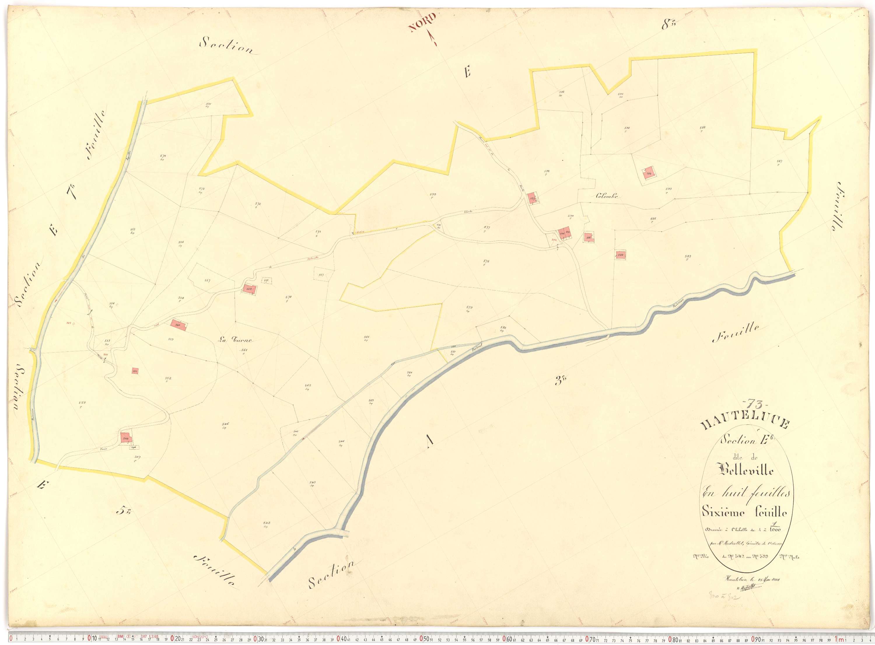 Hauteluce - Plans cadastraux du cadastre rénové.