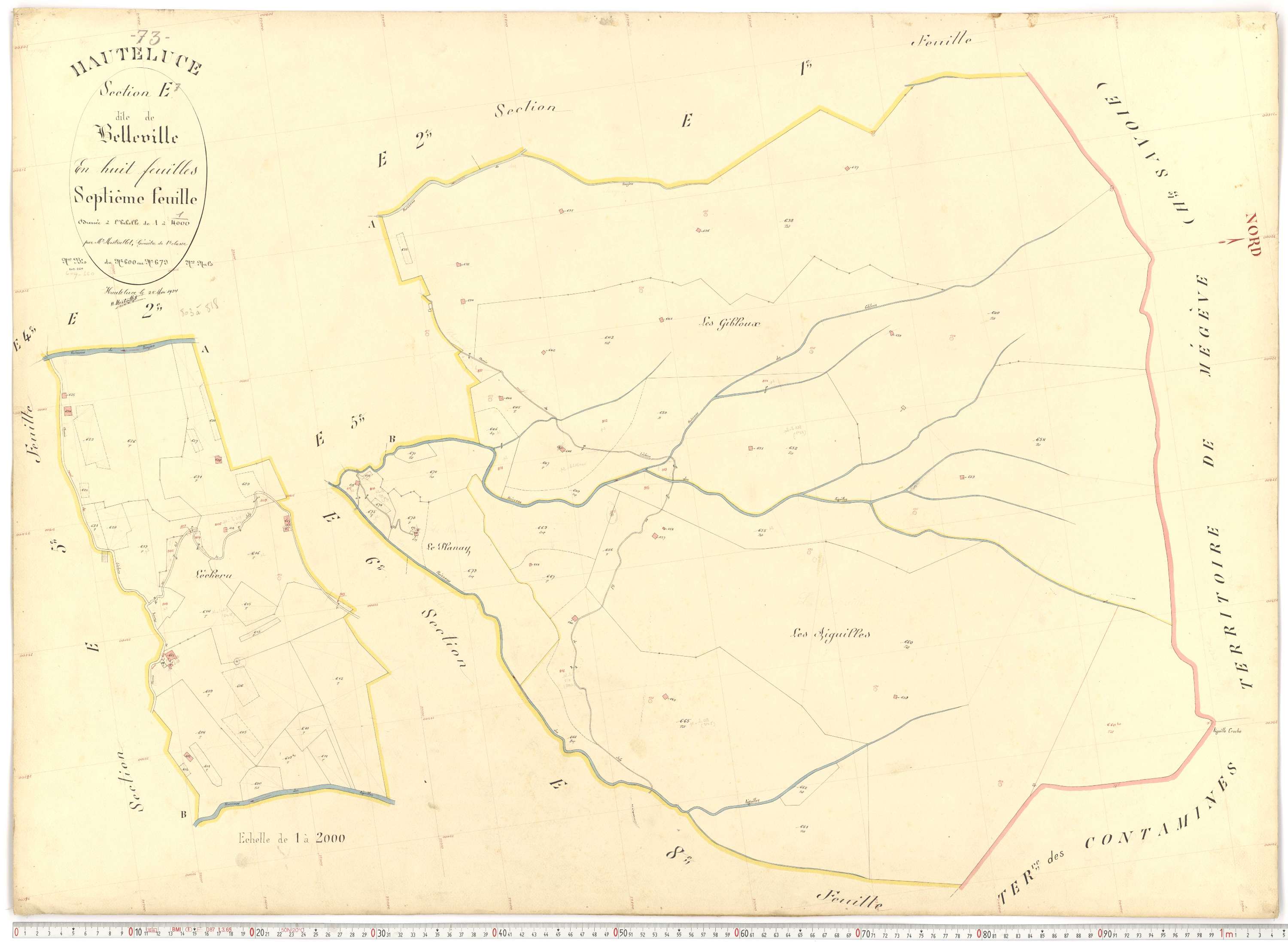 Hauteluce - Plans cadastraux du cadastre rénové.
