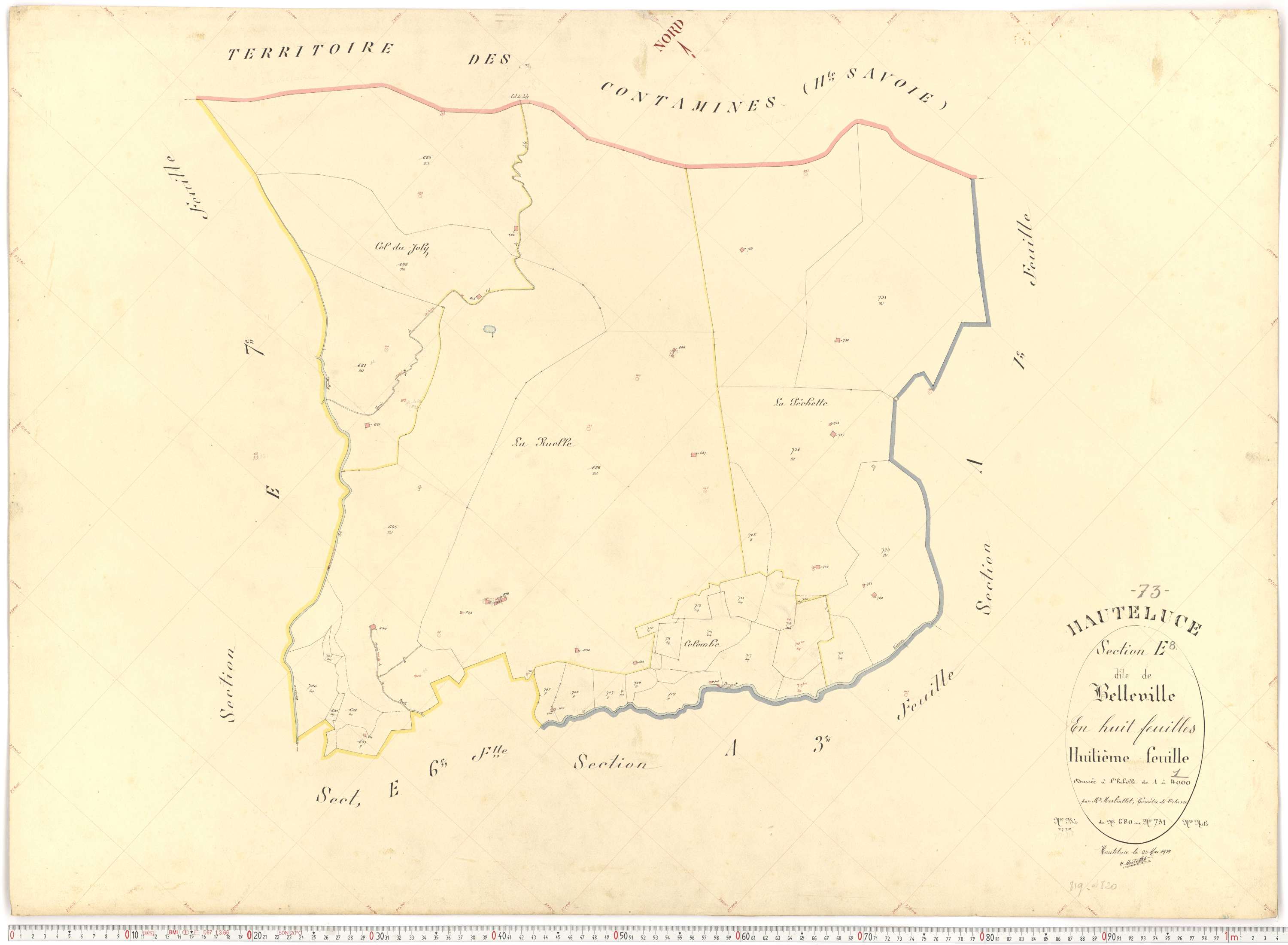 Hauteluce - Plans cadastraux du cadastre rénové.