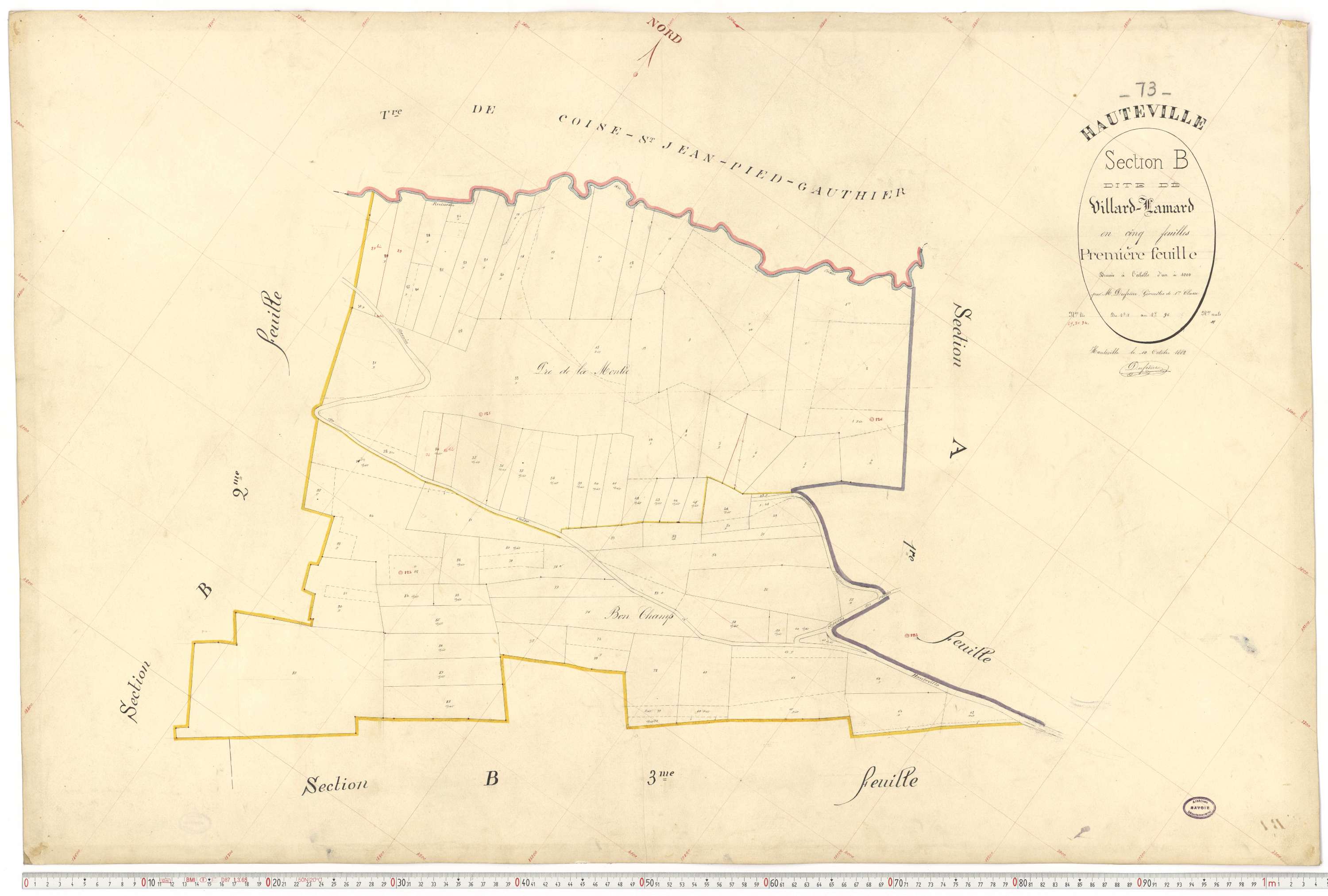 Hauteville - Cadastre français (1888).