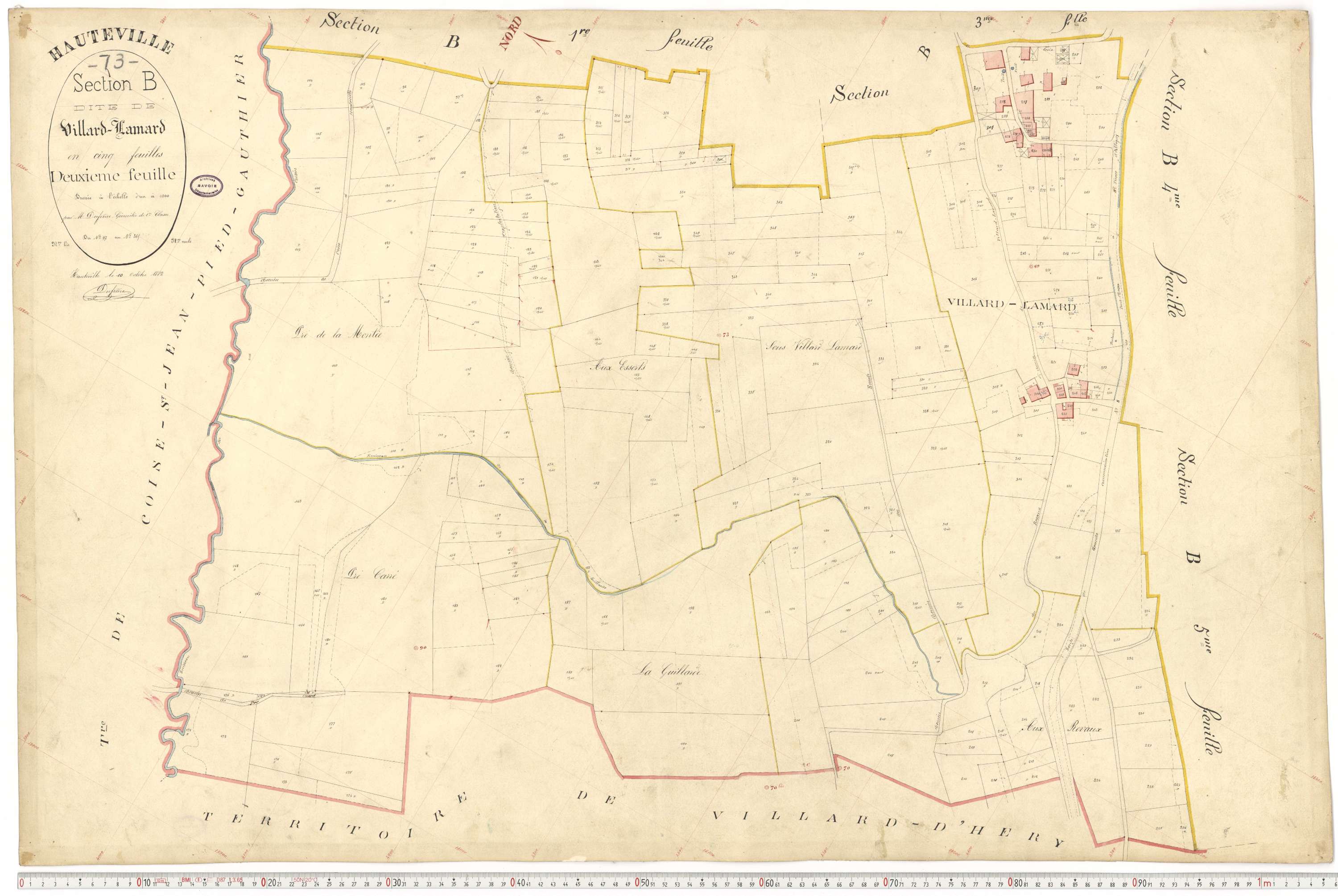 Hauteville - Cadastre français (1888).