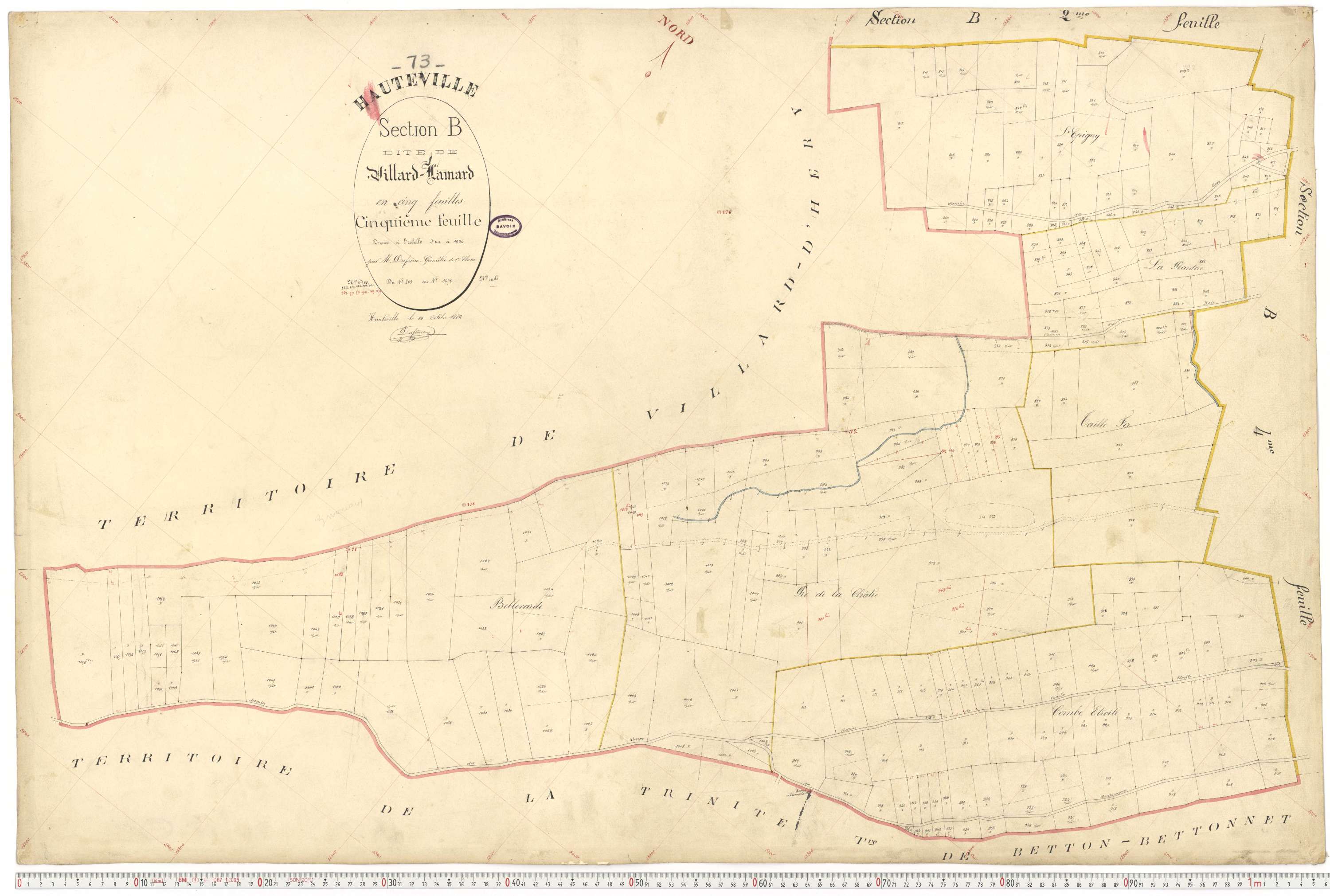 Hauteville - Cadastre français (1888).