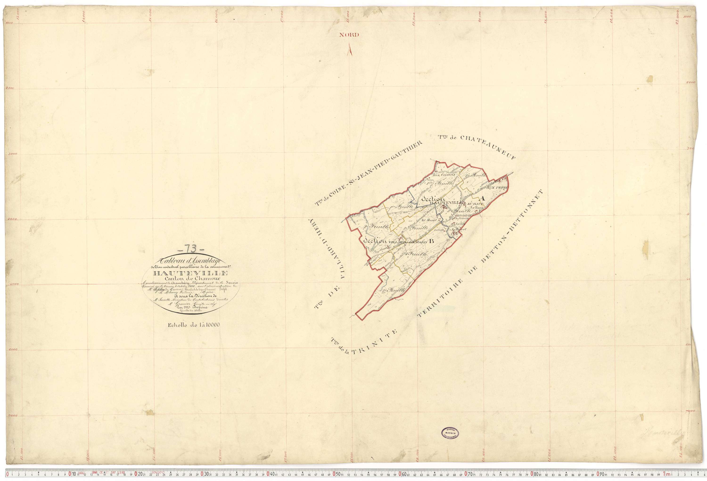 Hauteville - Cadastre français (1888).