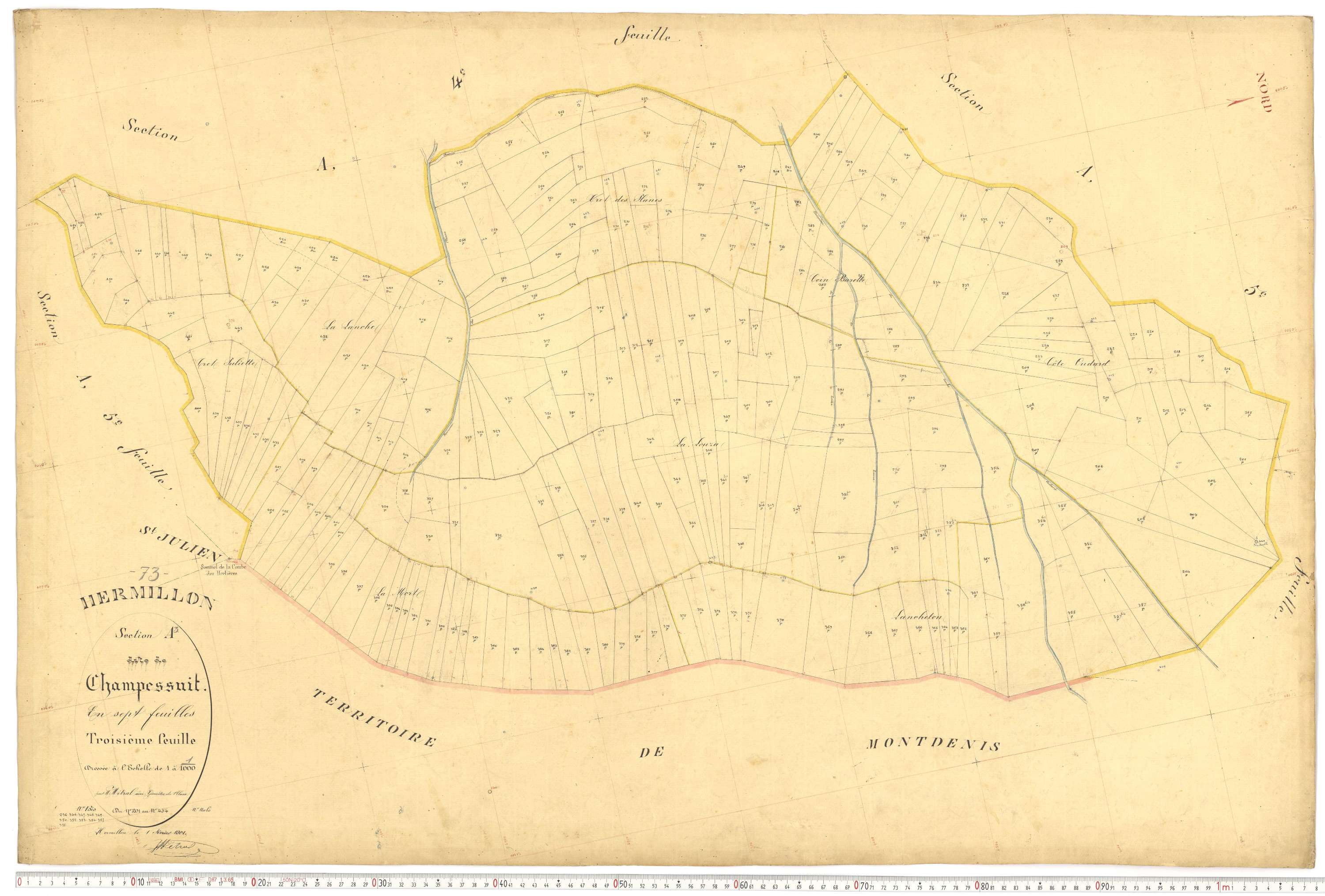 Hermillon - Plans cadastraux du premier cadastre français.