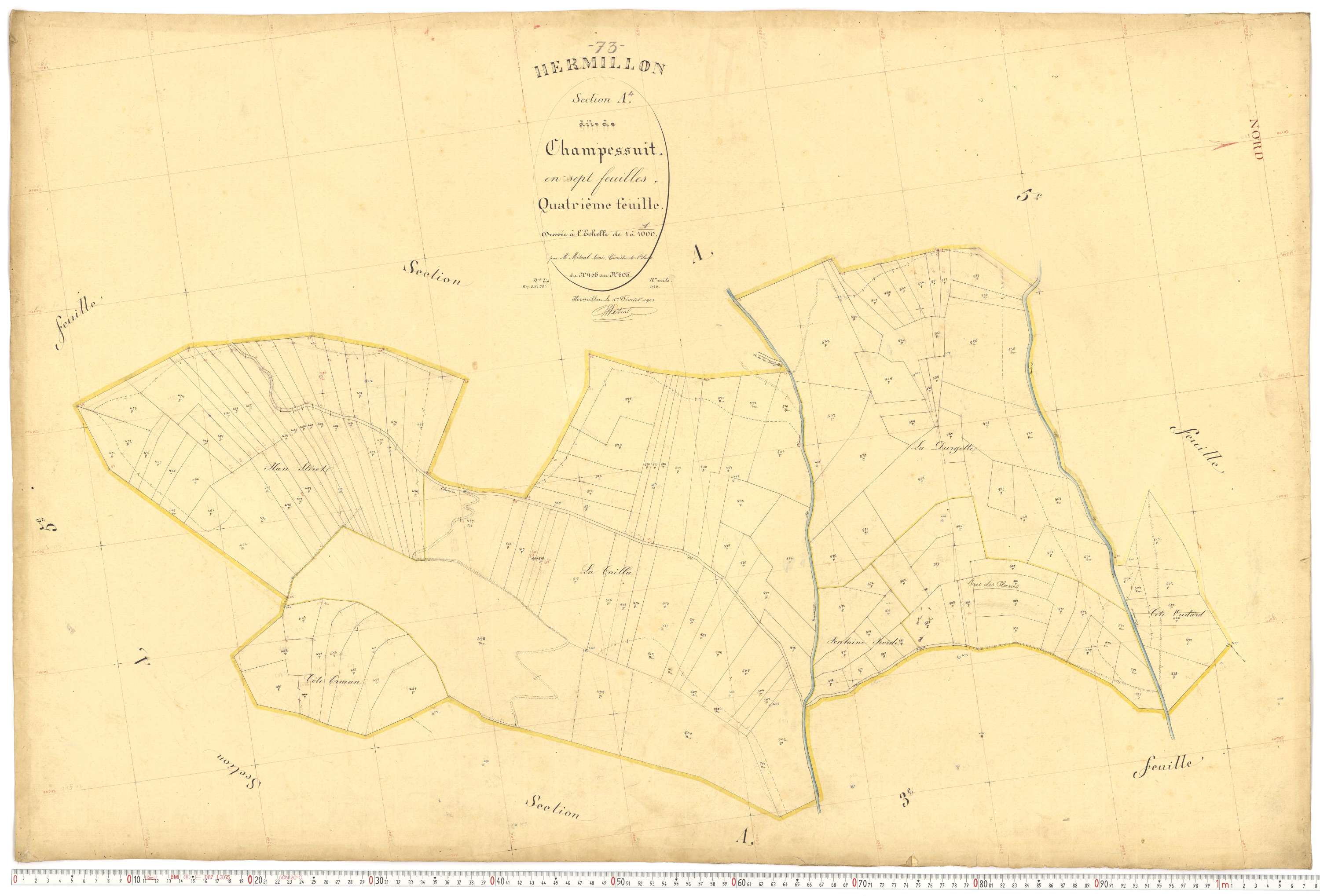 Hermillon - Plans cadastraux du premier cadastre français.