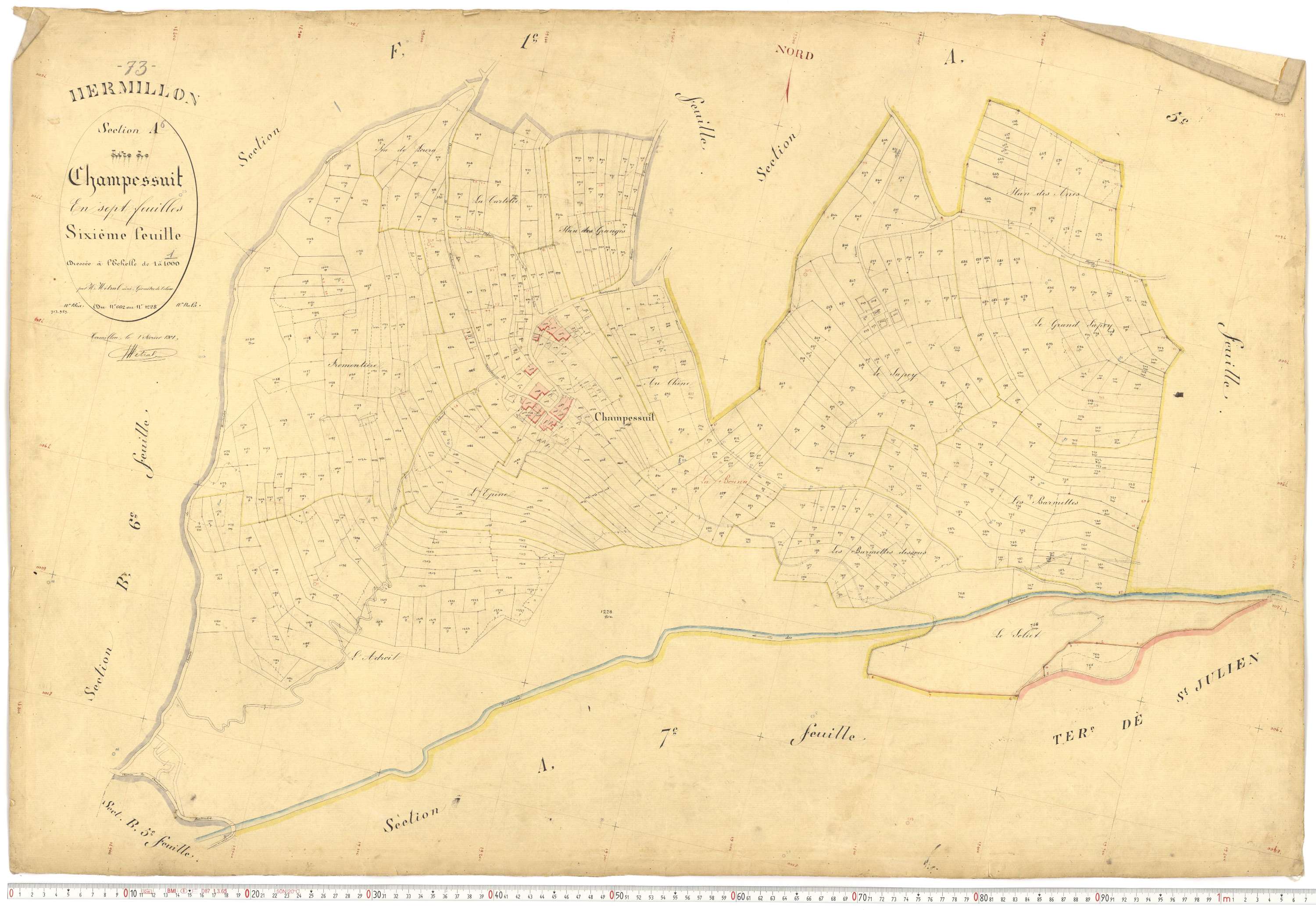 Hermillon - Plans cadastraux du premier cadastre français.