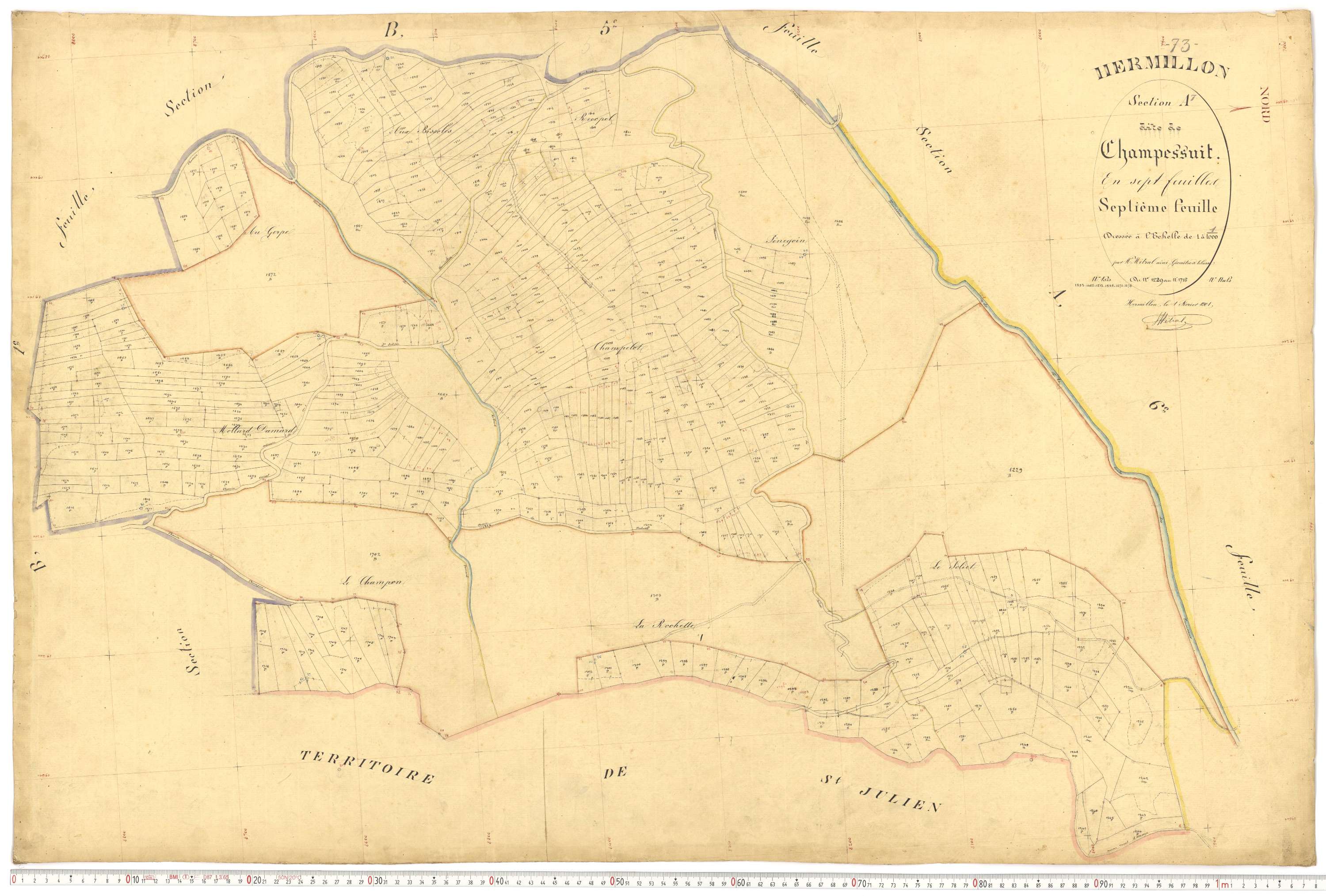 Hermillon - Plans cadastraux du premier cadastre français.