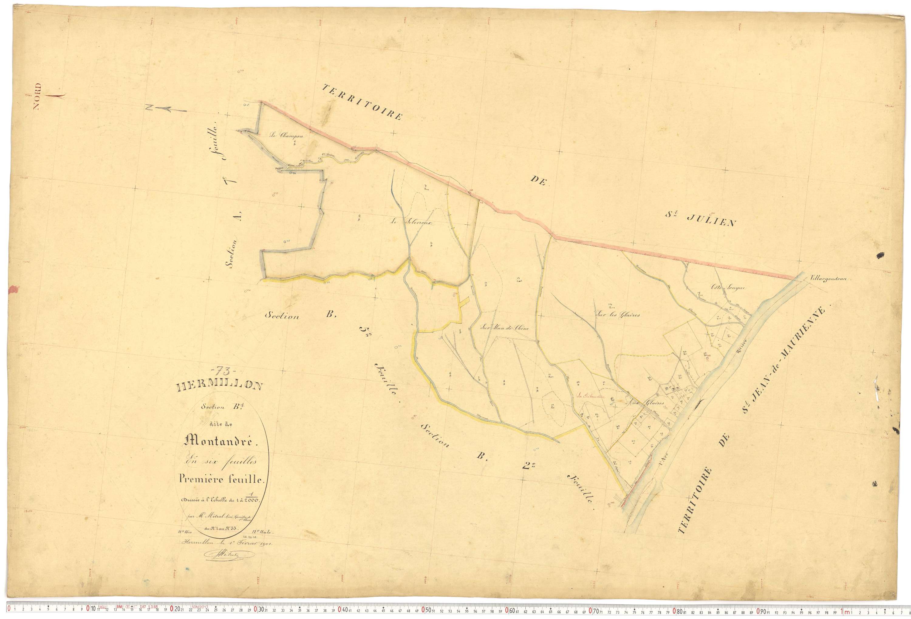Hermillon - Plans cadastraux du premier cadastre français.