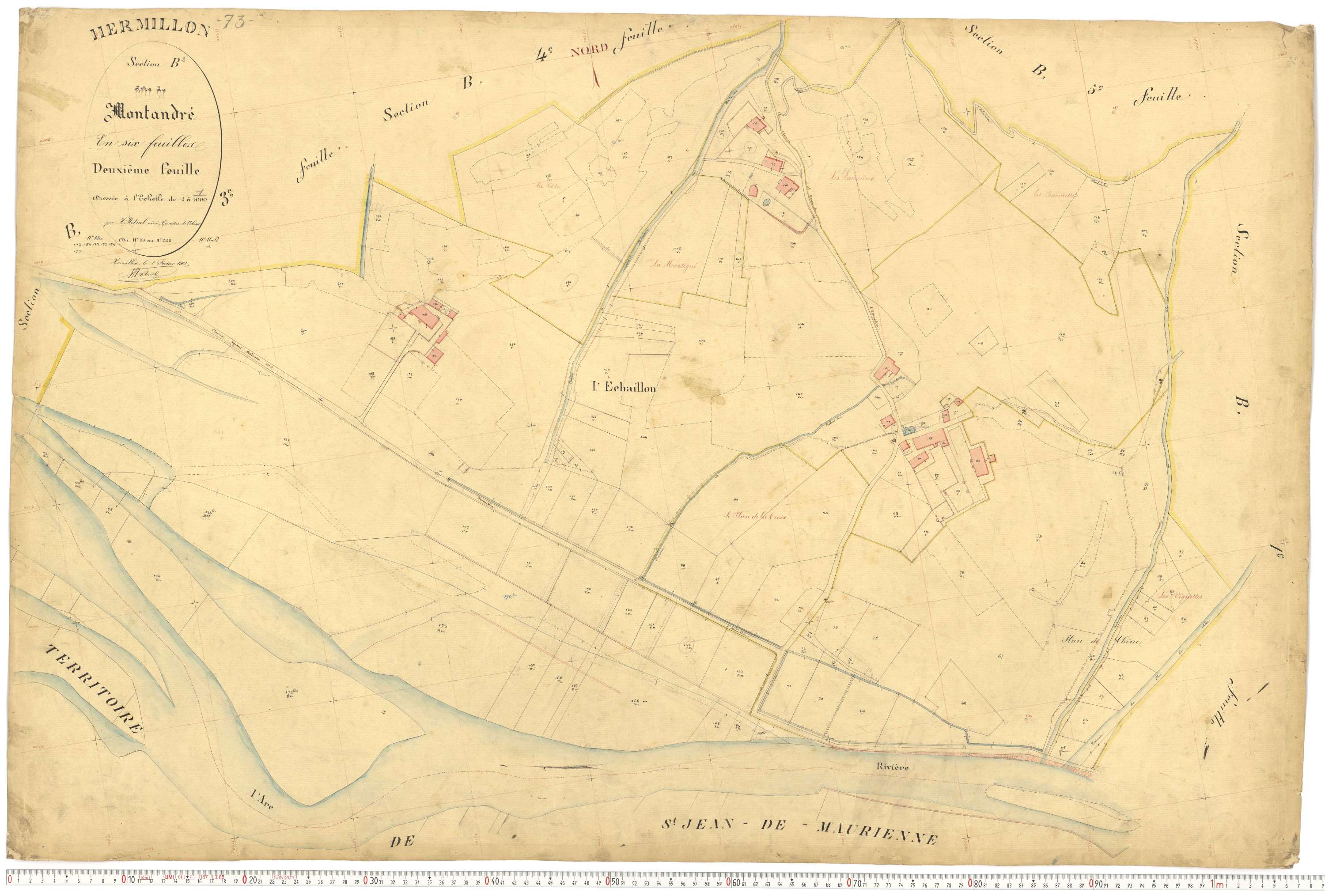 Hermillon - Plans cadastraux du premier cadastre français.