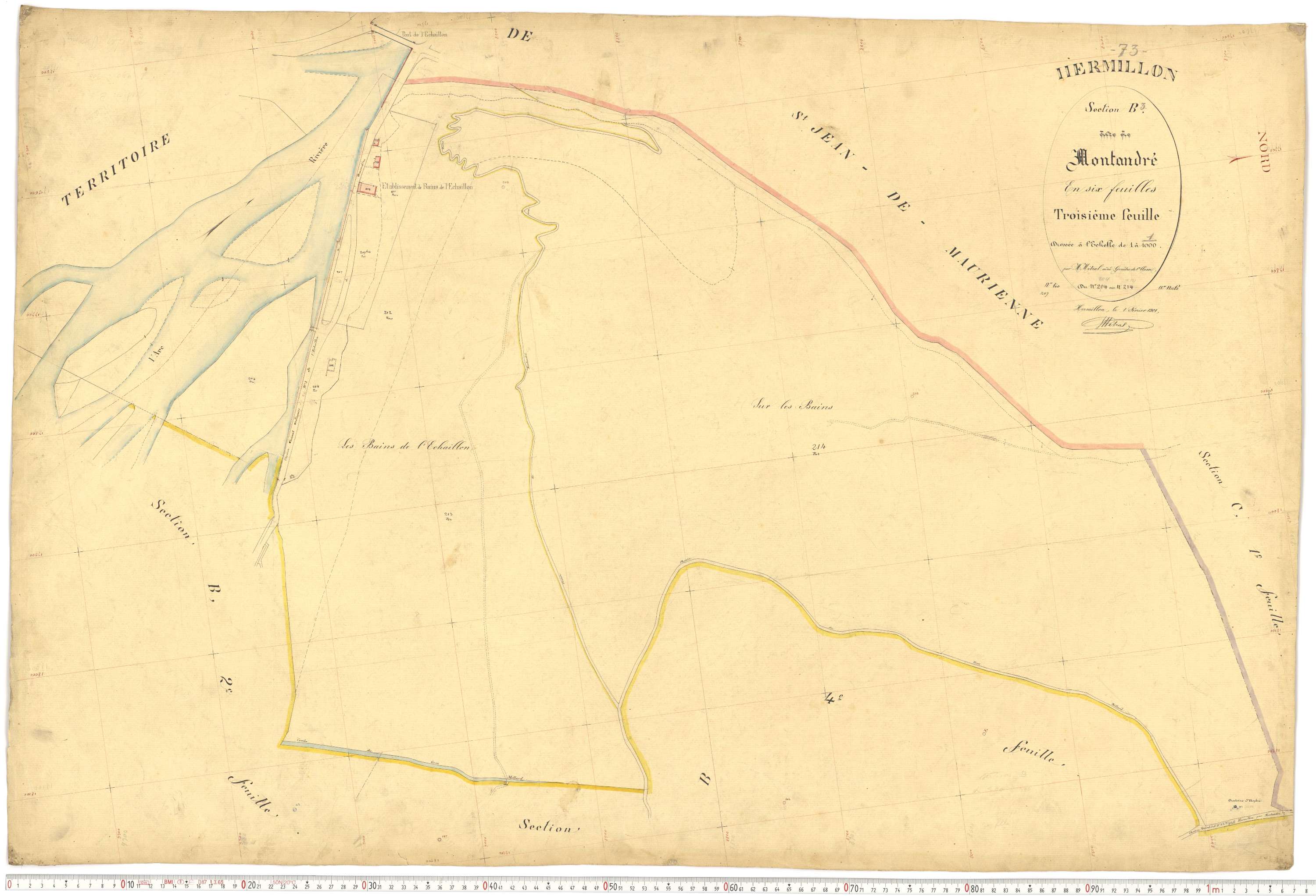 Hermillon - Plans cadastraux du premier cadastre français.