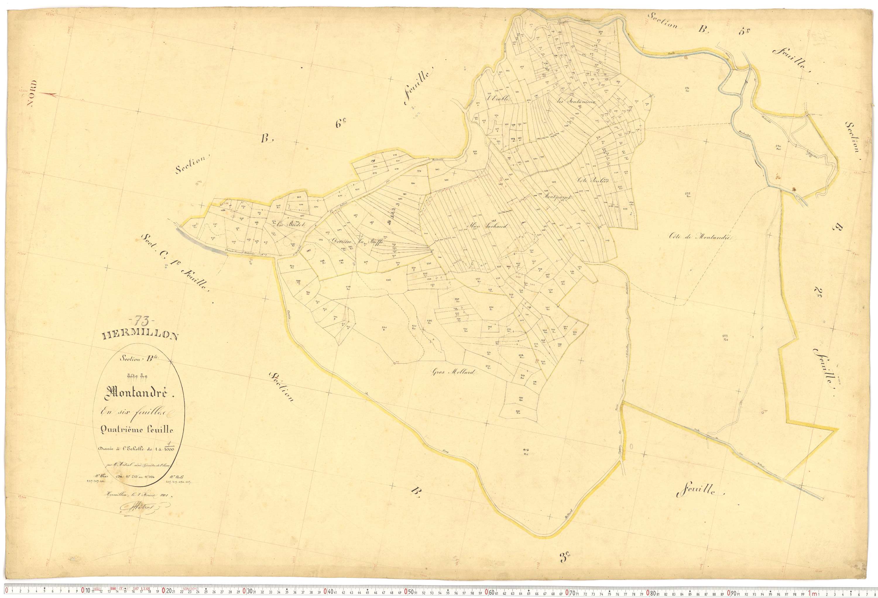 Hermillon - Plans cadastraux du premier cadastre français.