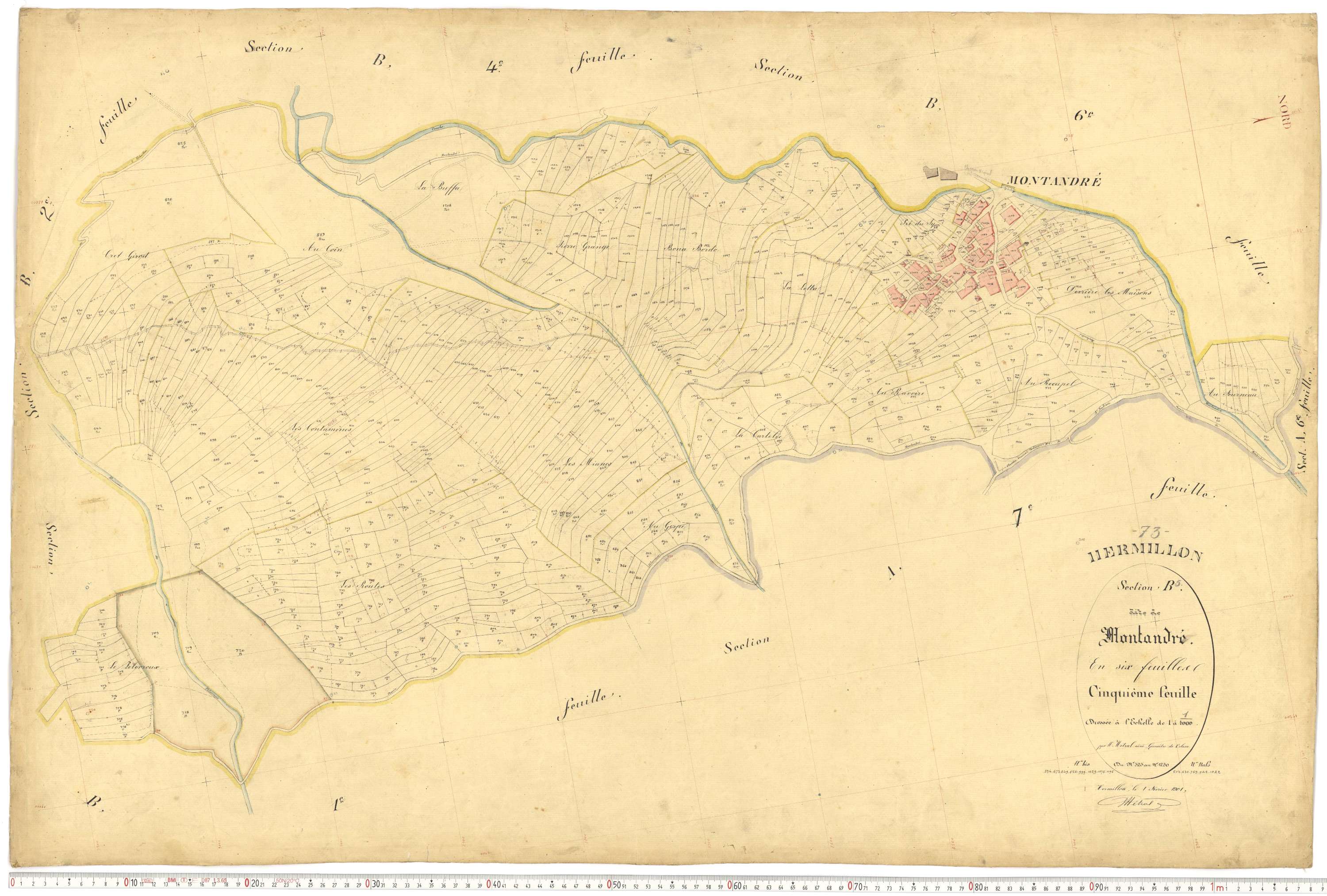 Hermillon - Plans cadastraux du premier cadastre français.