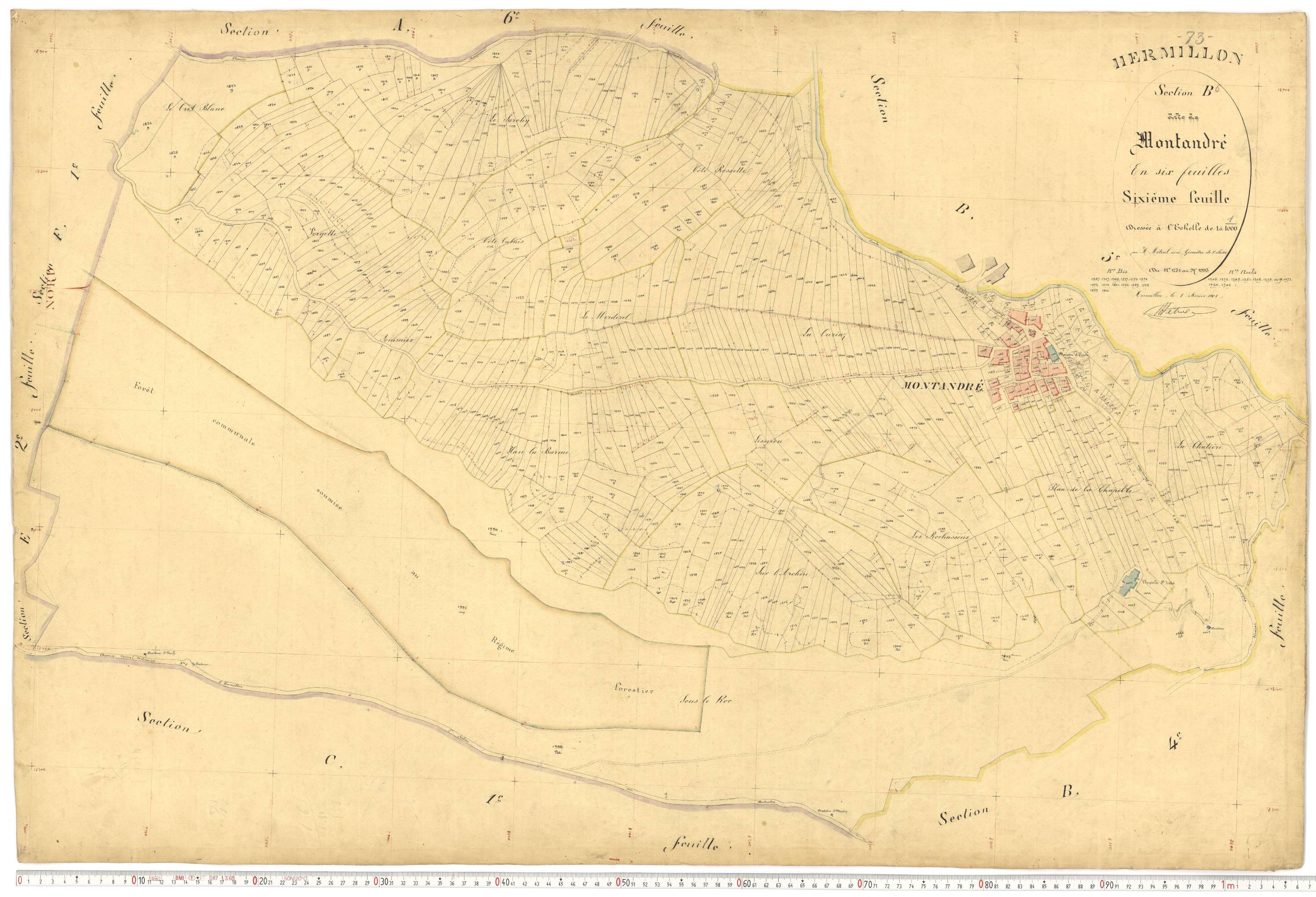 Hermillon - Plans cadastraux du premier cadastre français.