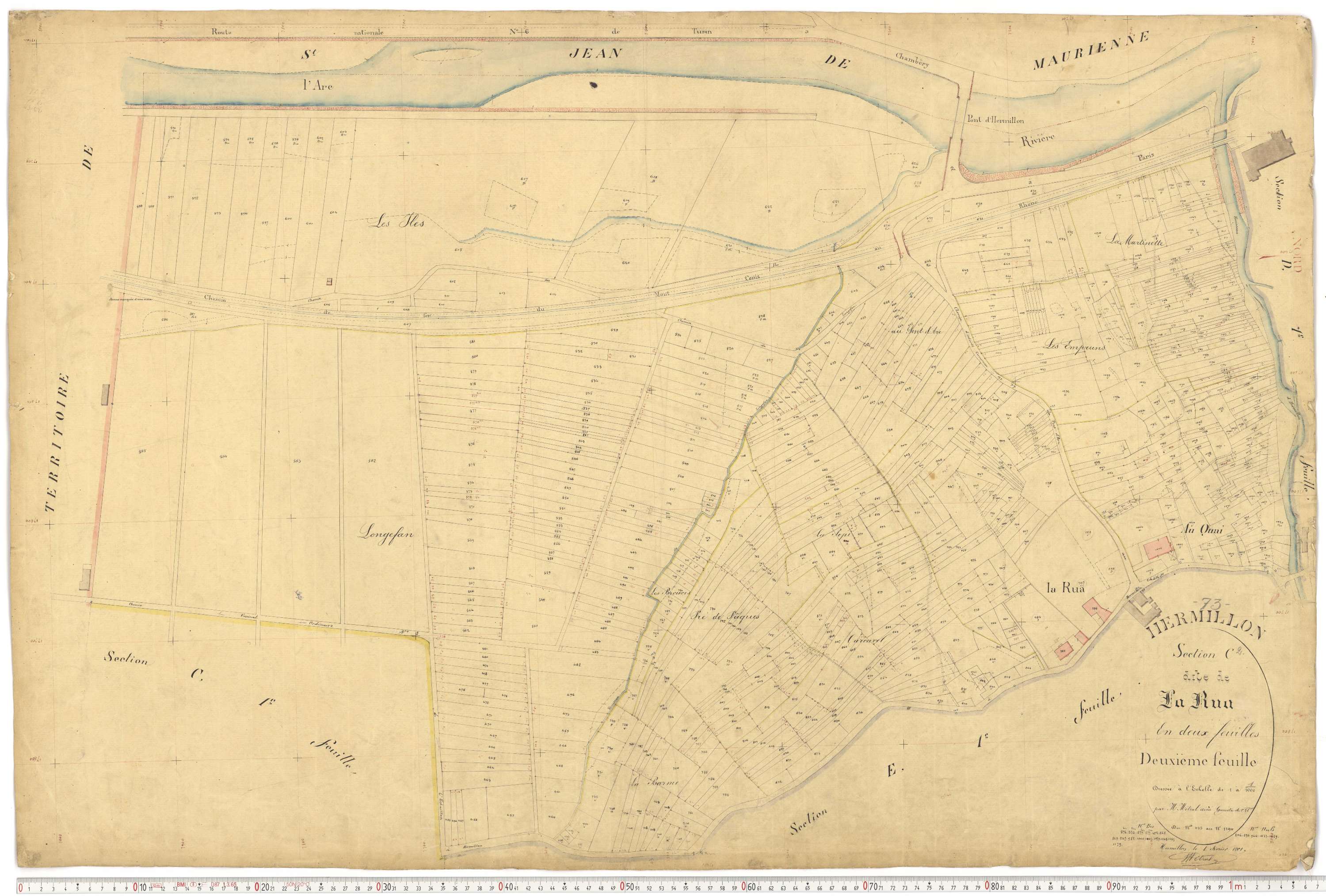 Hermillon - Plans cadastraux du premier cadastre français.