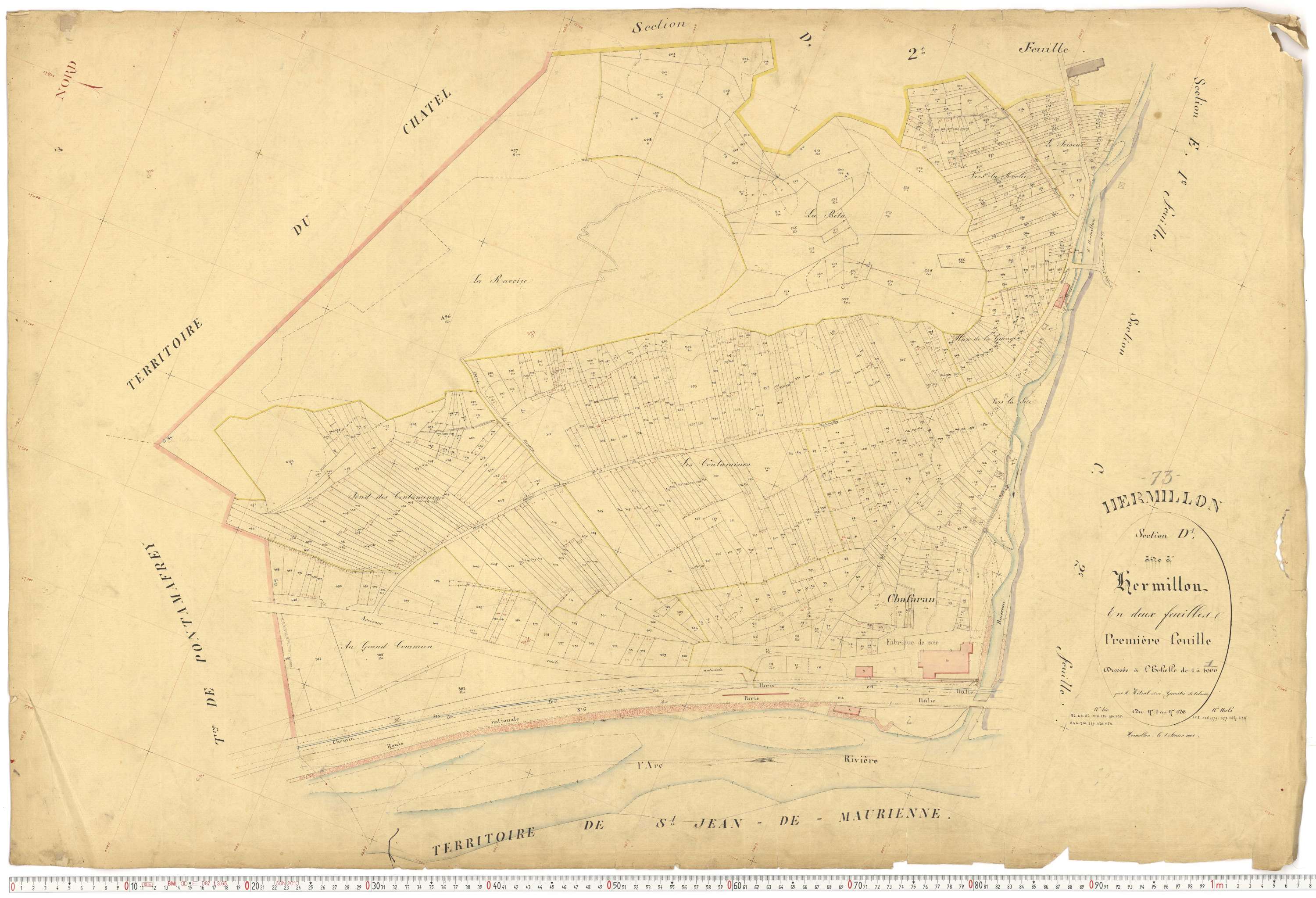 Hermillon - Plans cadastraux du premier cadastre français.
